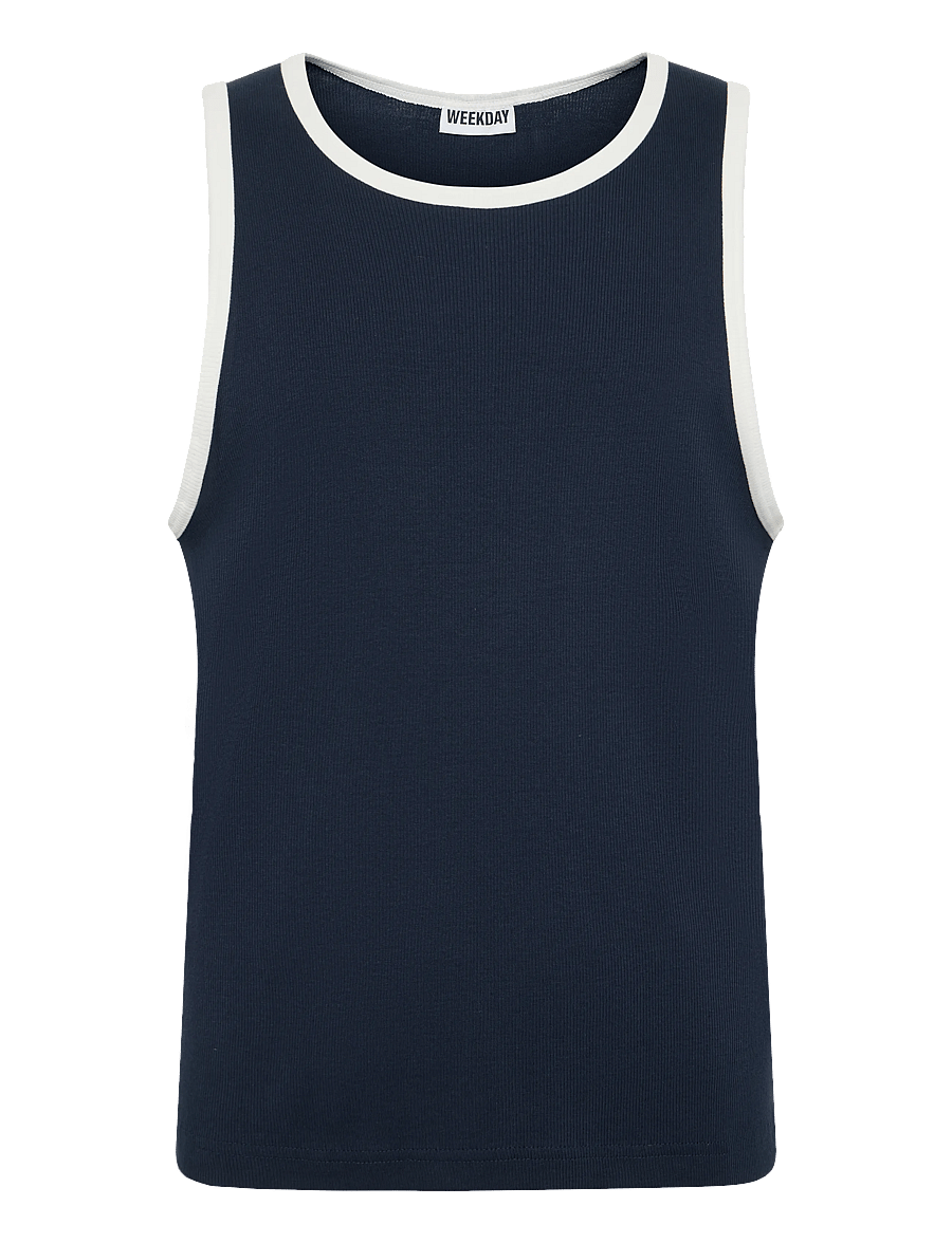 Weekday - Tank Top - tanktops - navy - 0