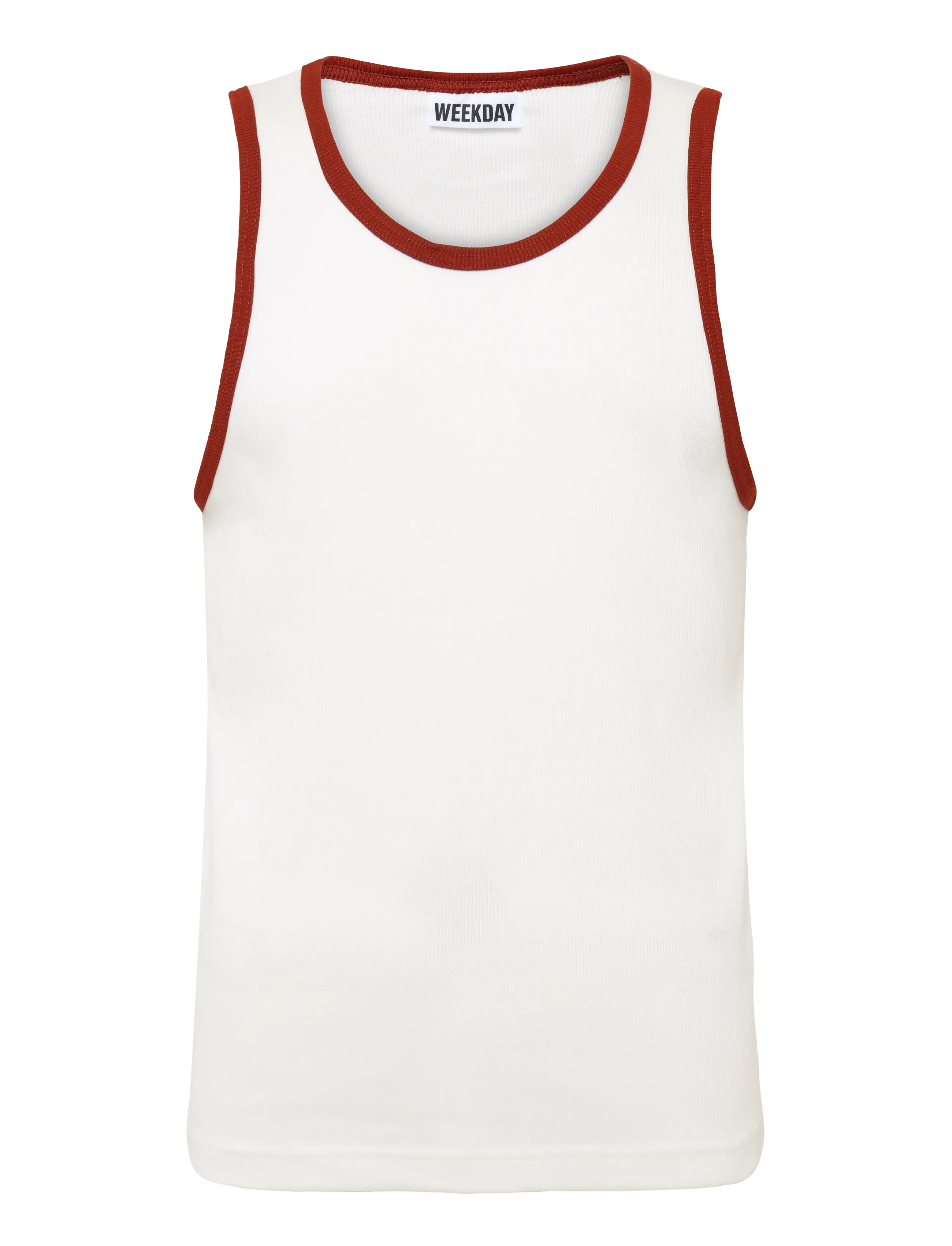 Weekday Tank Top, XS, Knitwear, Weiß - Round Necks, Männerswear