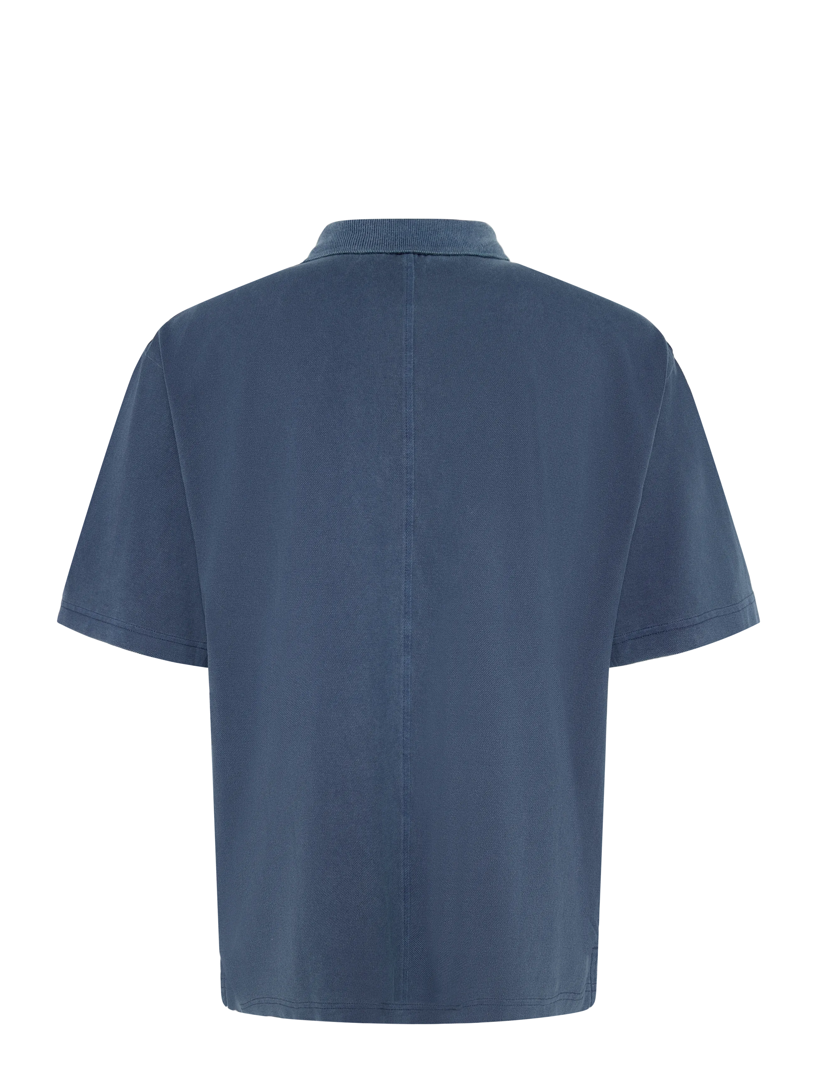 Weekday - Boxy Loose Polo Shirt - kortärmade pikéer - dark blue - 1