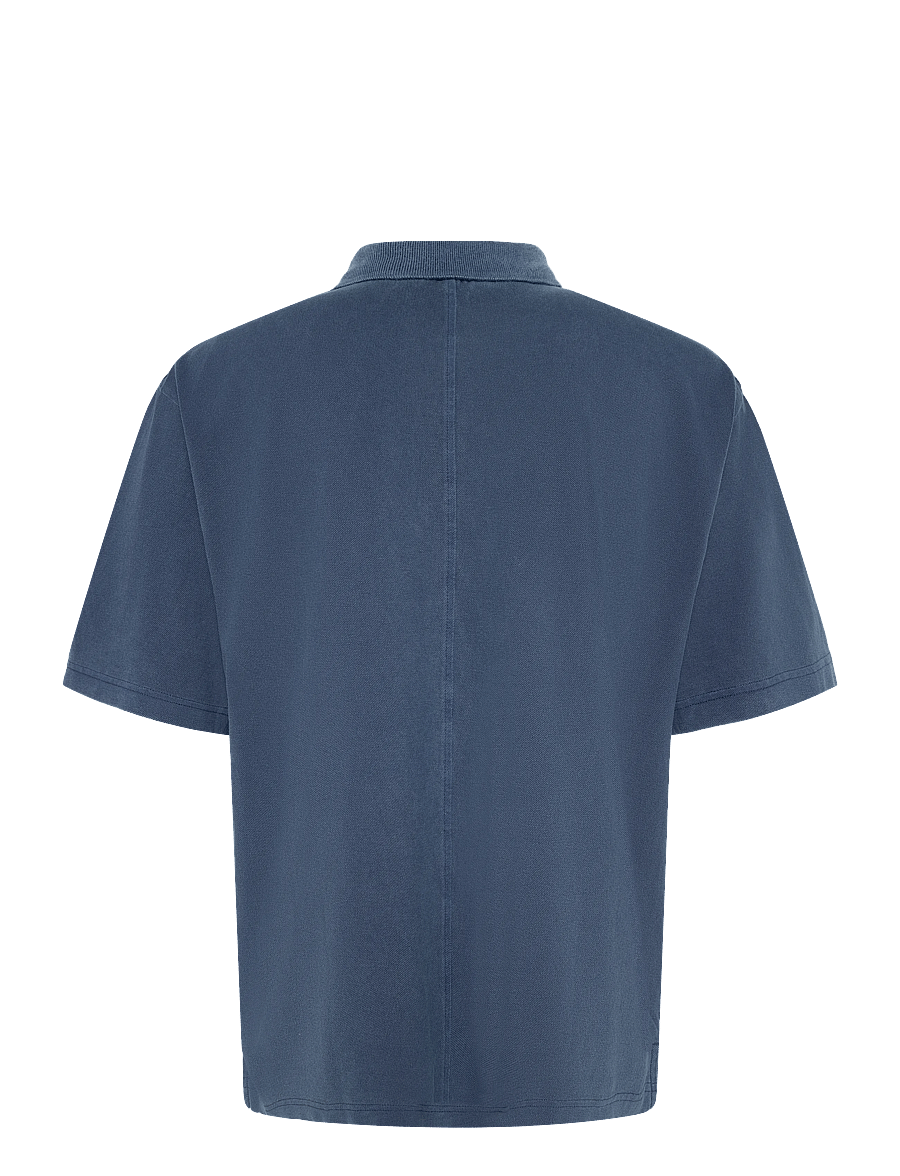 Weekday - Boxy Loose Polo Shirt - korte mouwen - dark blue - 1