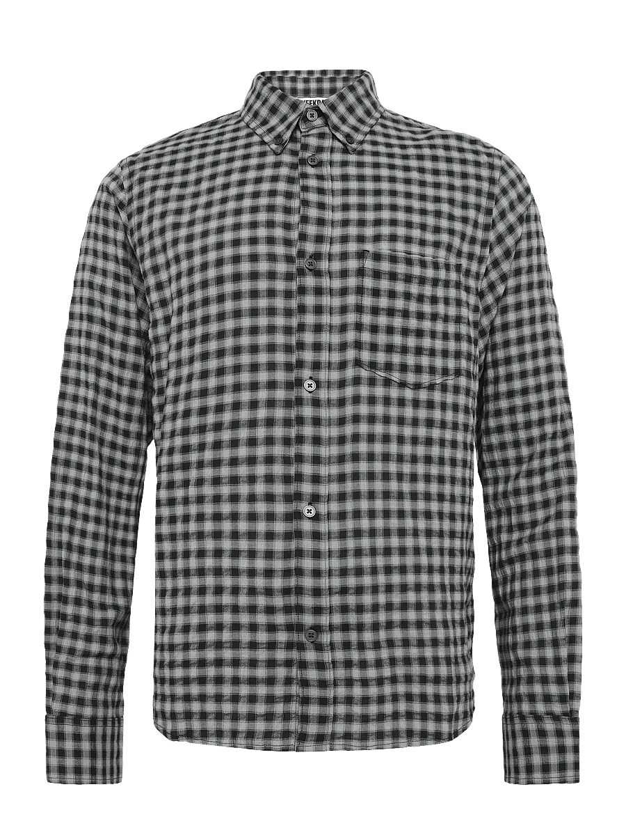 Weekday - Checked Long Sleeved Shirt - ruudulised särgid - black/grey check - 0