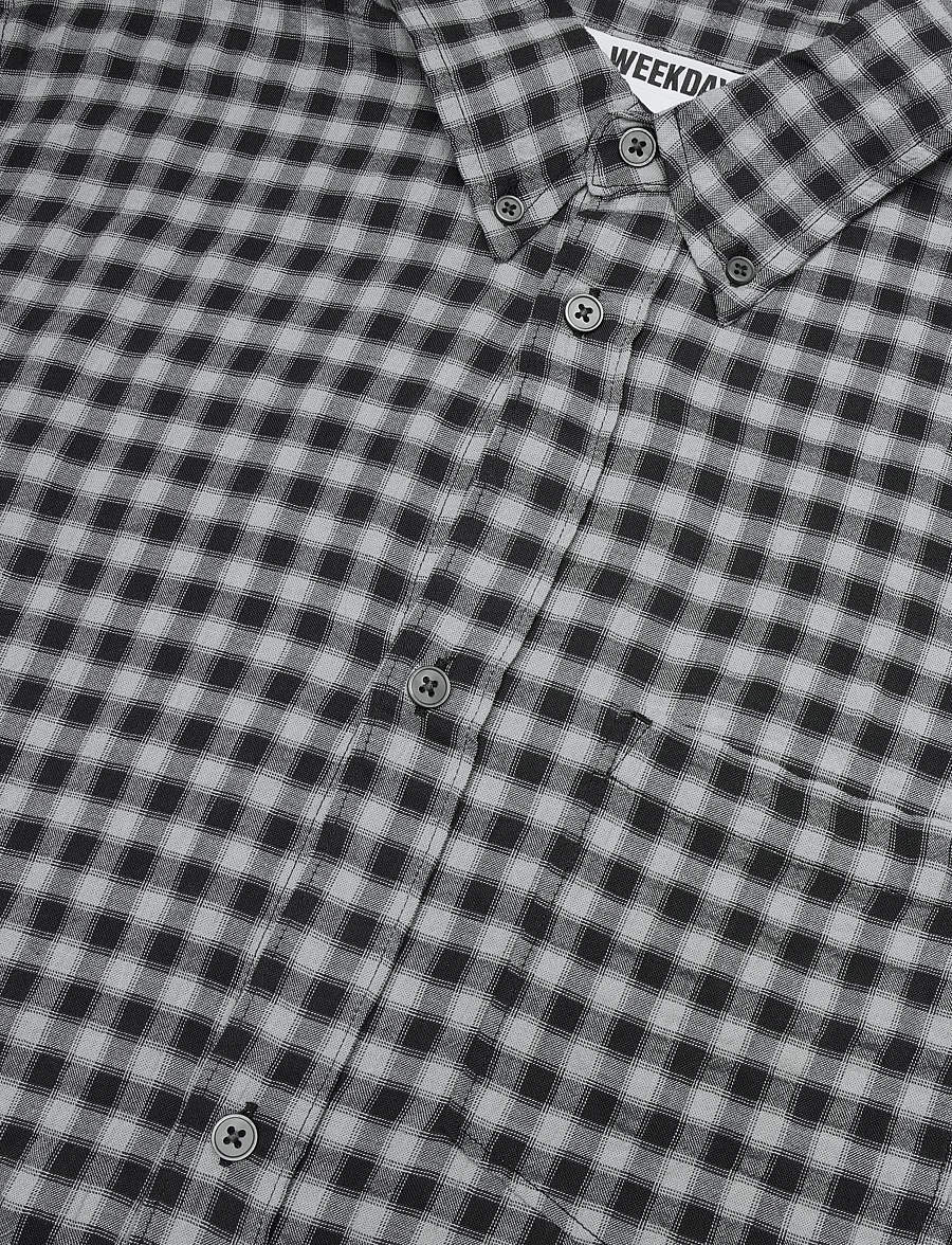 Weekday - Checked Long Sleeved Shirt - ruudulised särgid - black/grey check - 2