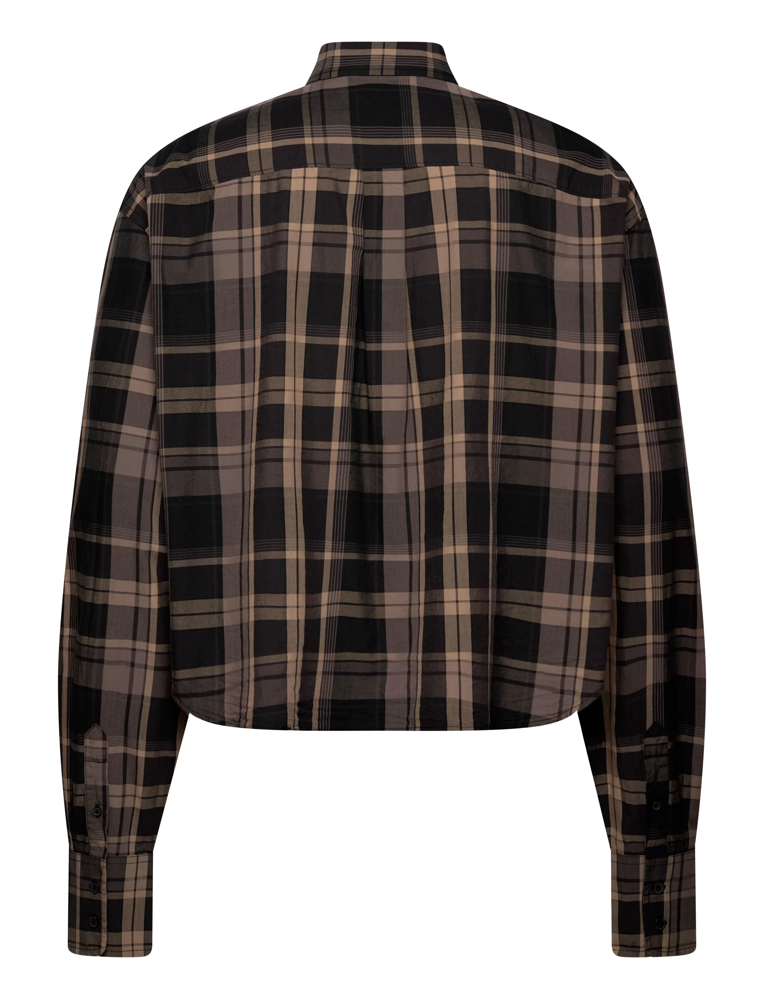 Weekday - Adam Long Sleeve Shirt - black check - 1