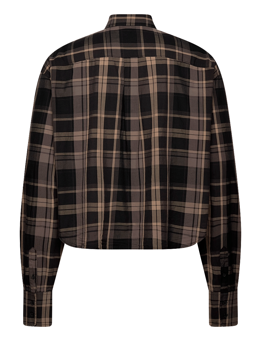 Weekday - Adam Long Sleeve Shirt - karierte hemden - black check - 1
