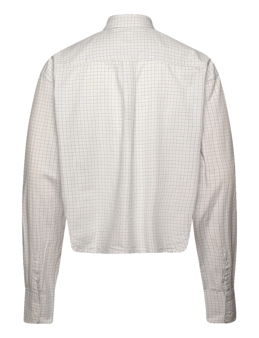 Weekday - Adam Long Sleeve Shirt - ternede skjorter - blue check - 1
