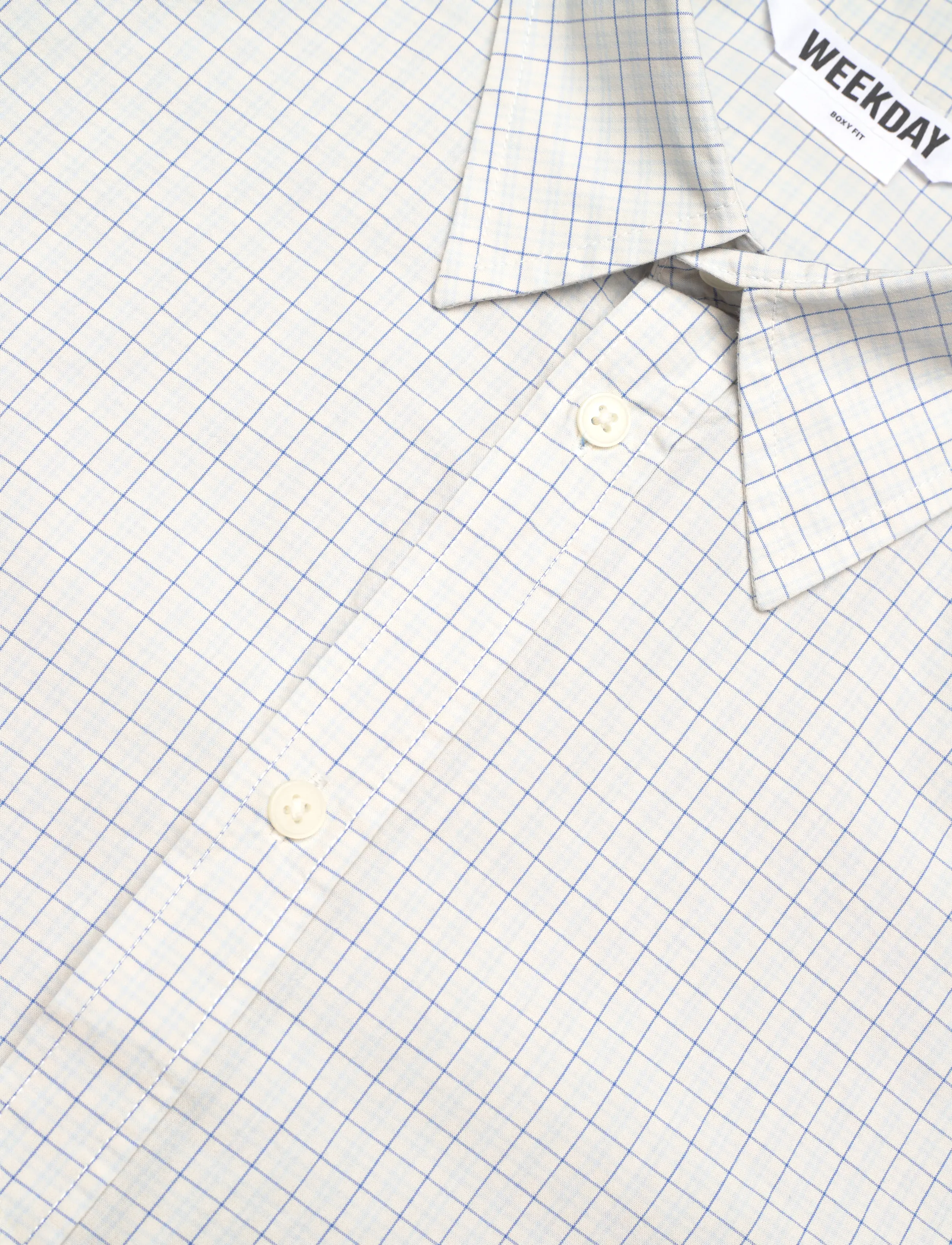 Weekday - Adam Long Sleeve Shirt - blue check - 3