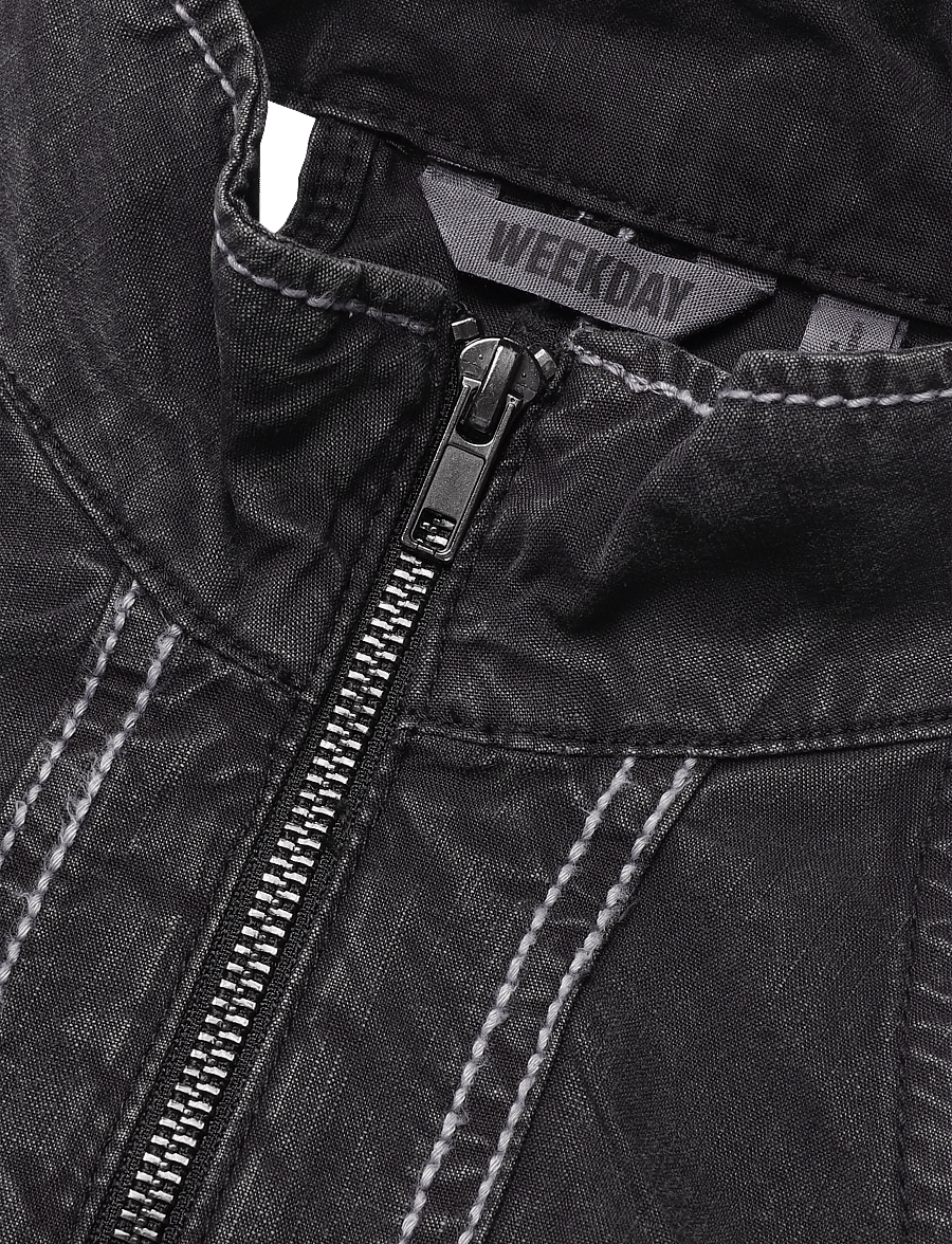 Weekday - Halterneck zip top - crop tops - black washed - 2