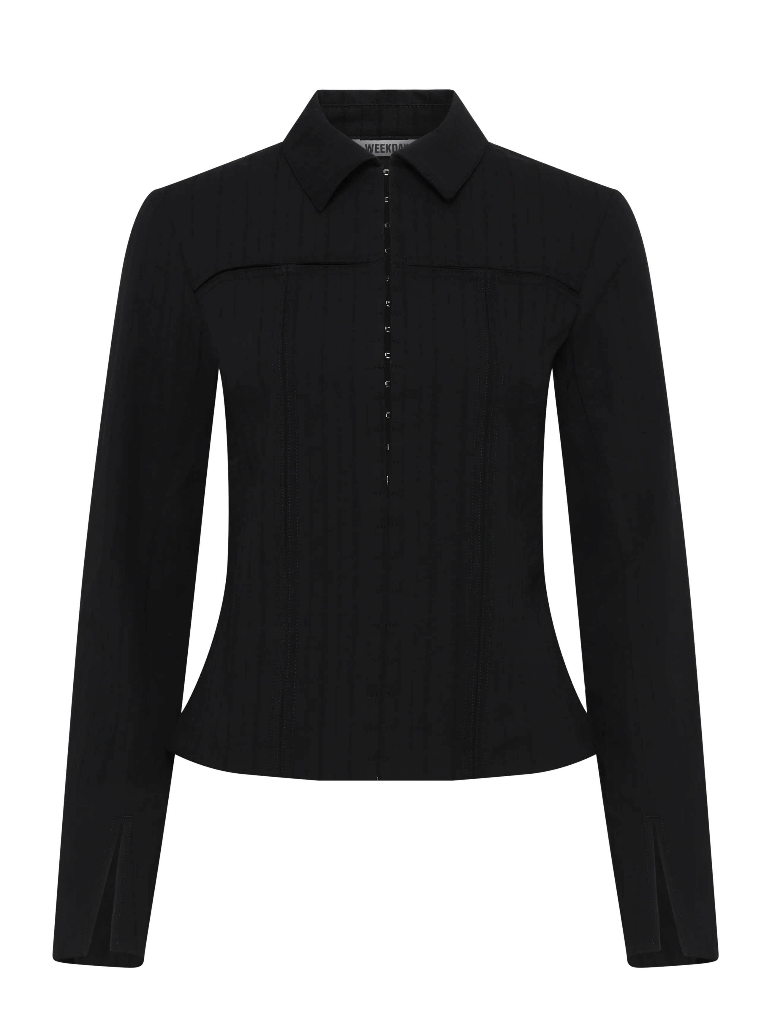 Weekday Slim fit A-line Longsleeve - Weekday - BLACK STRIPE / black