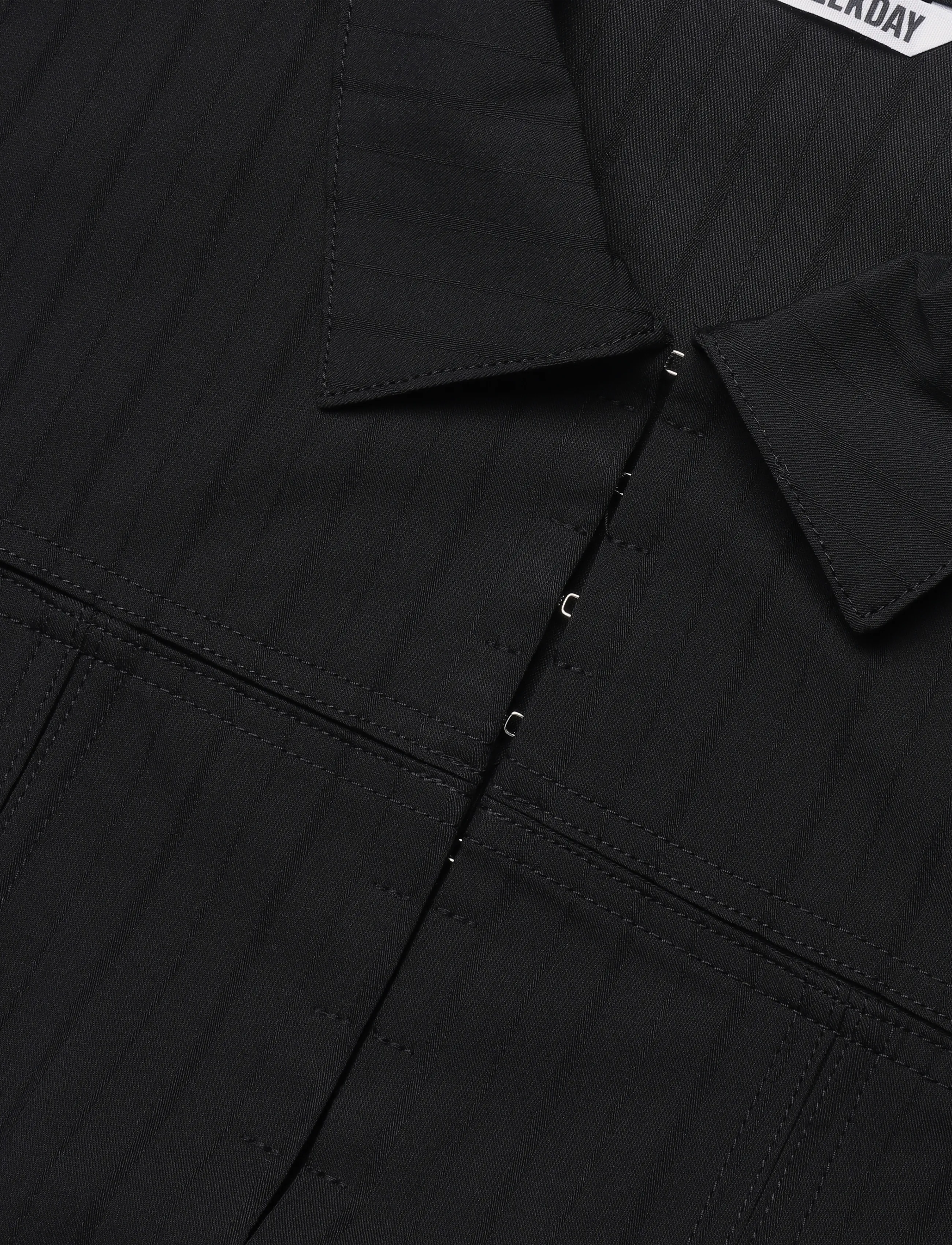 Weekday - Slim fit A-line Longsleeve - langärmelige blusen - black stripe - 2