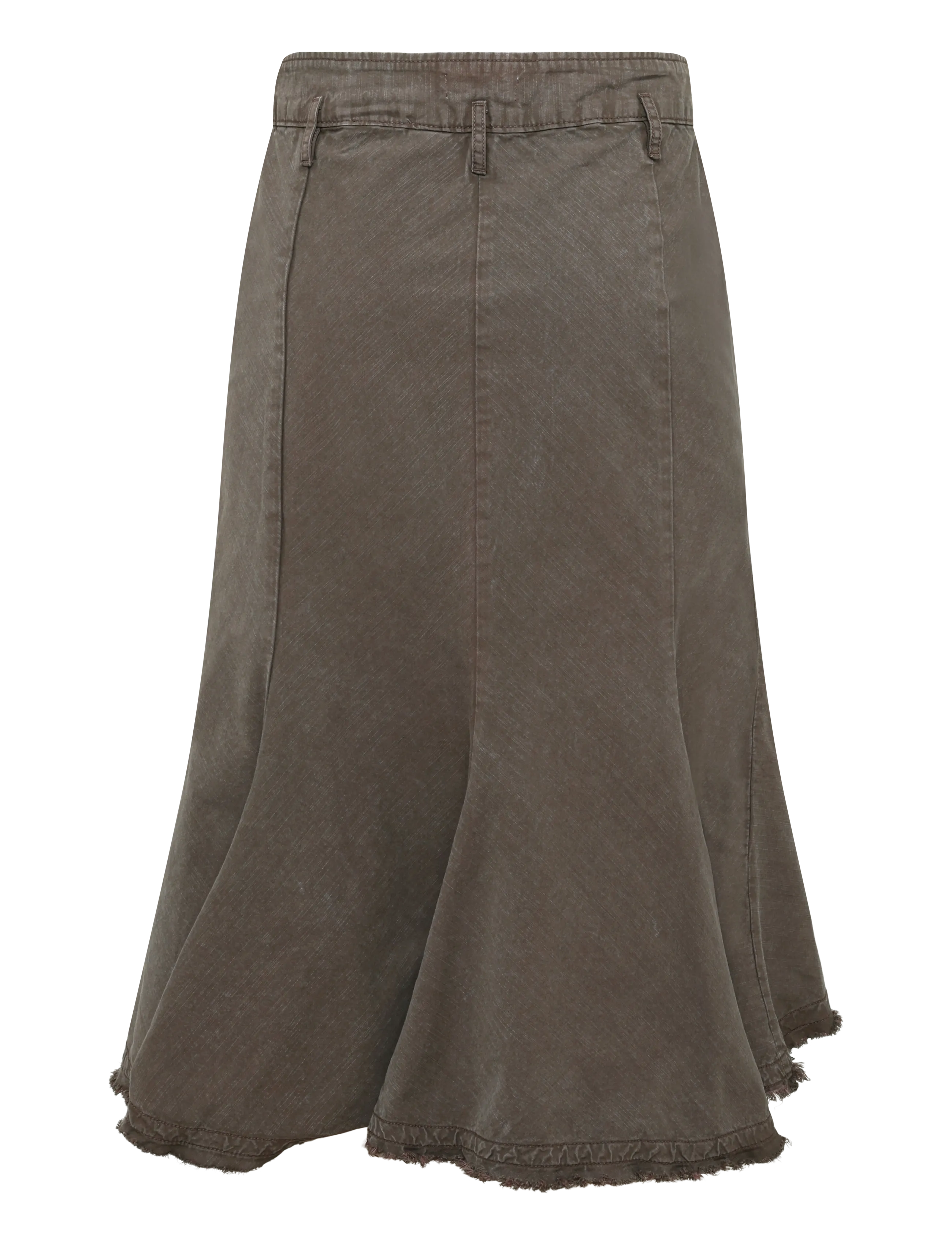 Weekday - Frayed cotton midi skirt - midi-röcke - dark grey - 2