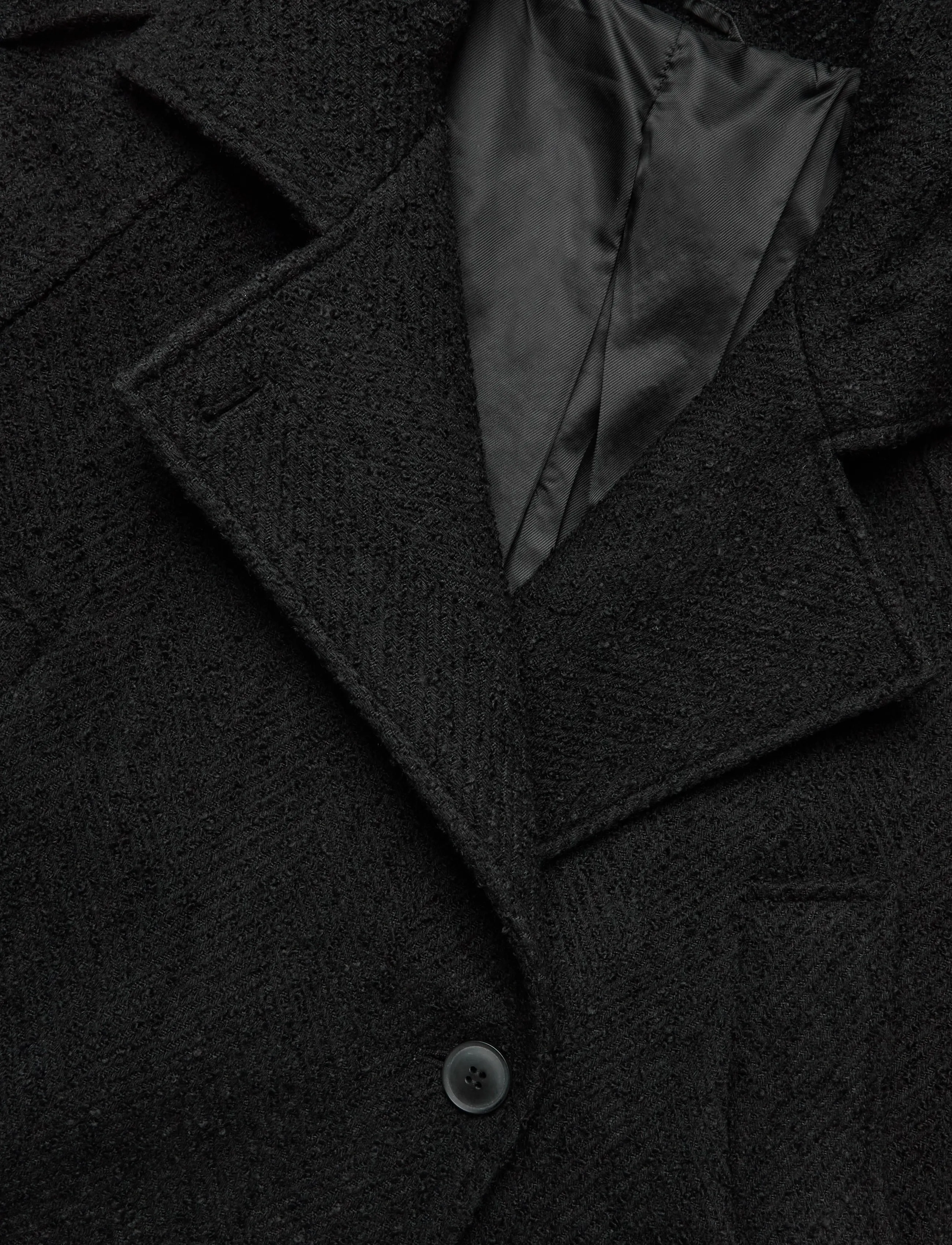 Weekday - Sansa Belted Woolblend Coat - black - 2