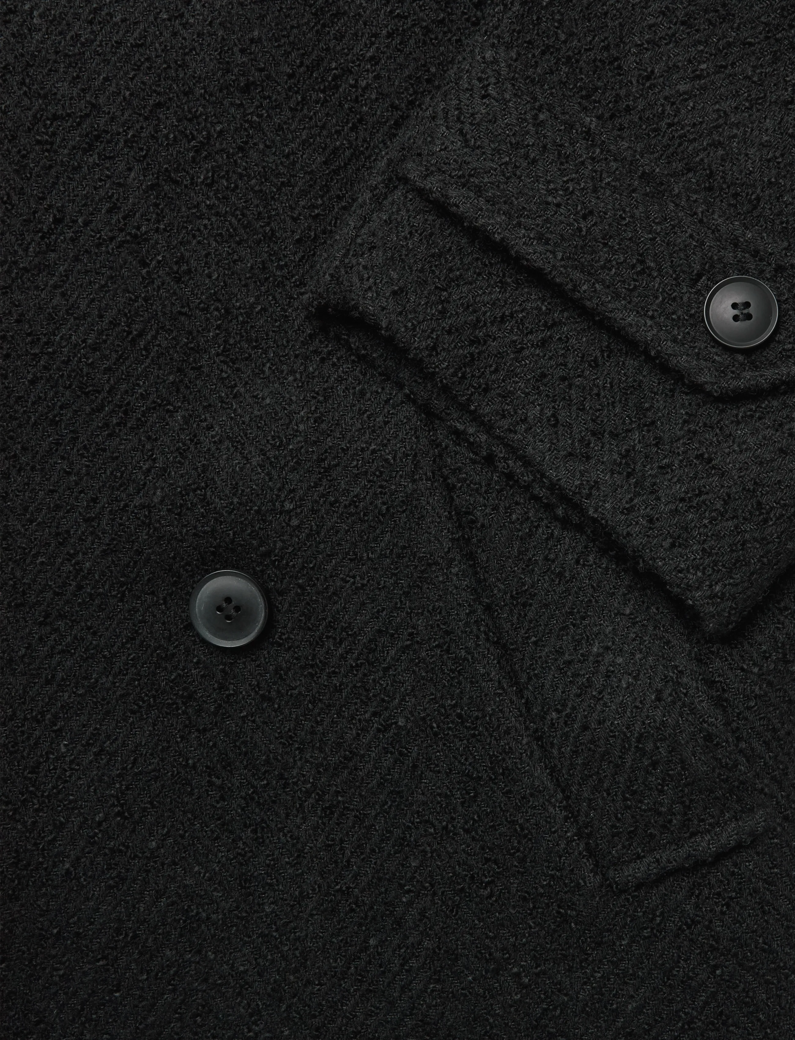 Weekday - Sansa Belted Woolblend Coat - black - 3