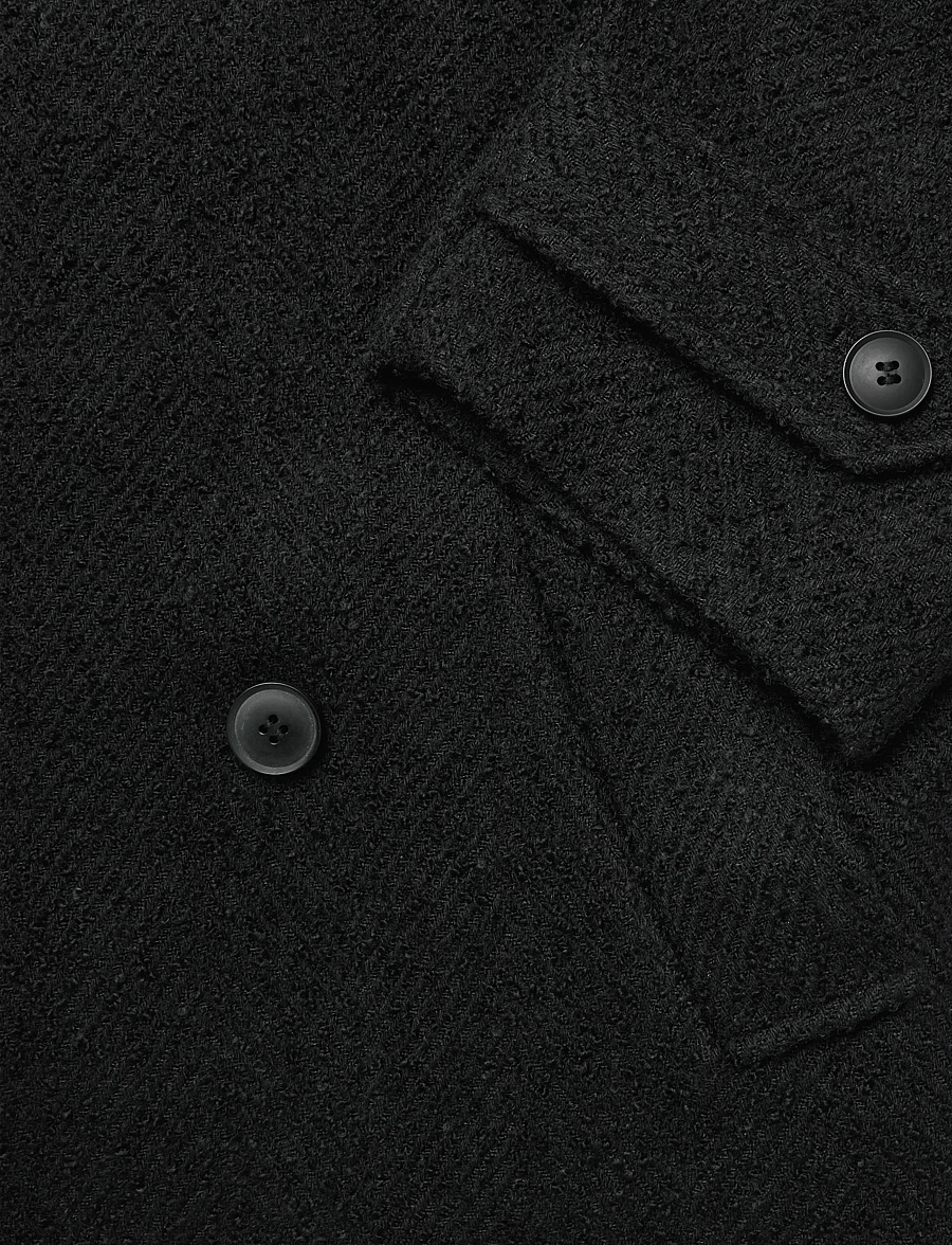 Weekday - Sansa Belted Woolblend Coat - talvejoped - black - 3
