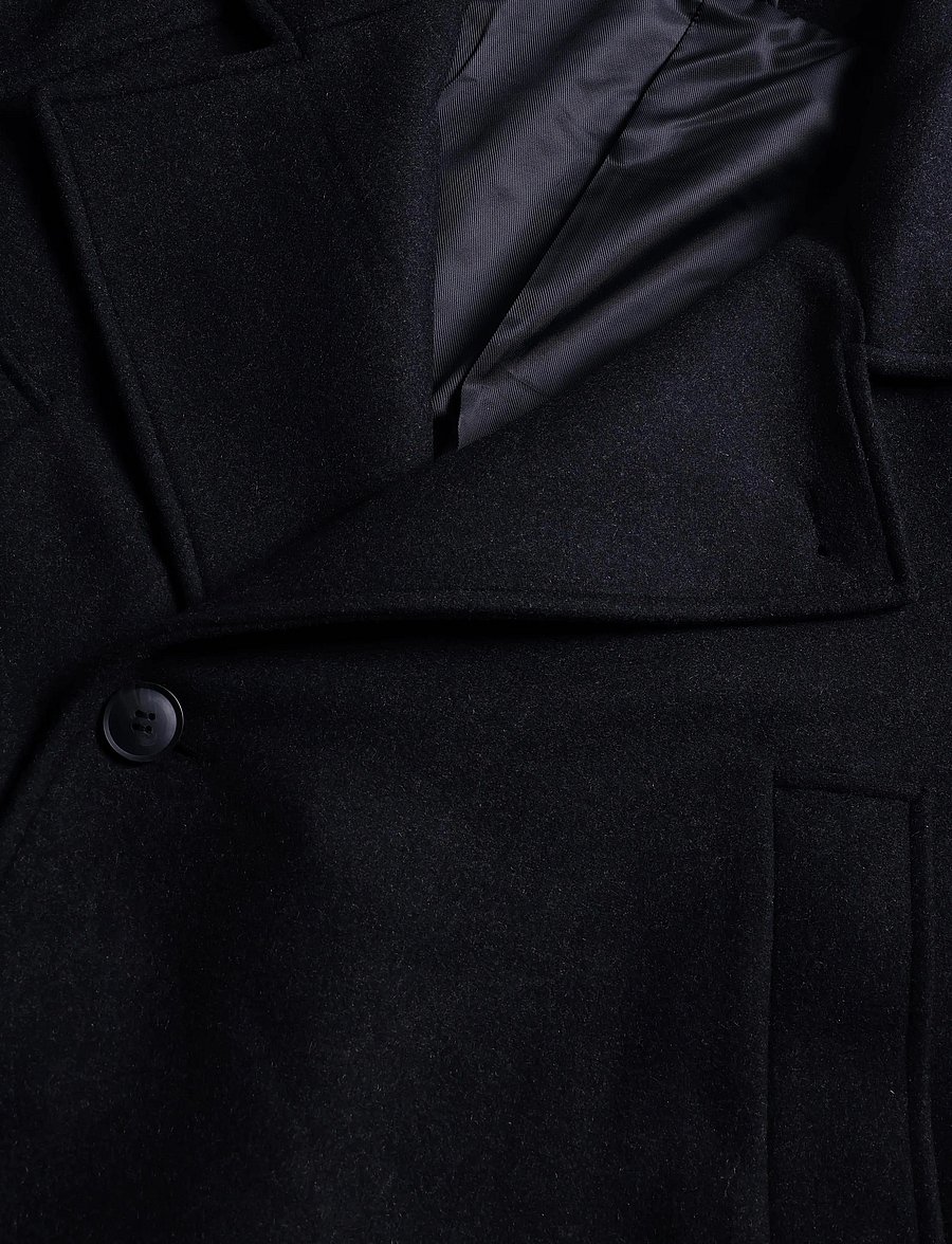 Weekday - Sansa Belted Woolblend Coat - winterjacken - dark grey melange - 2