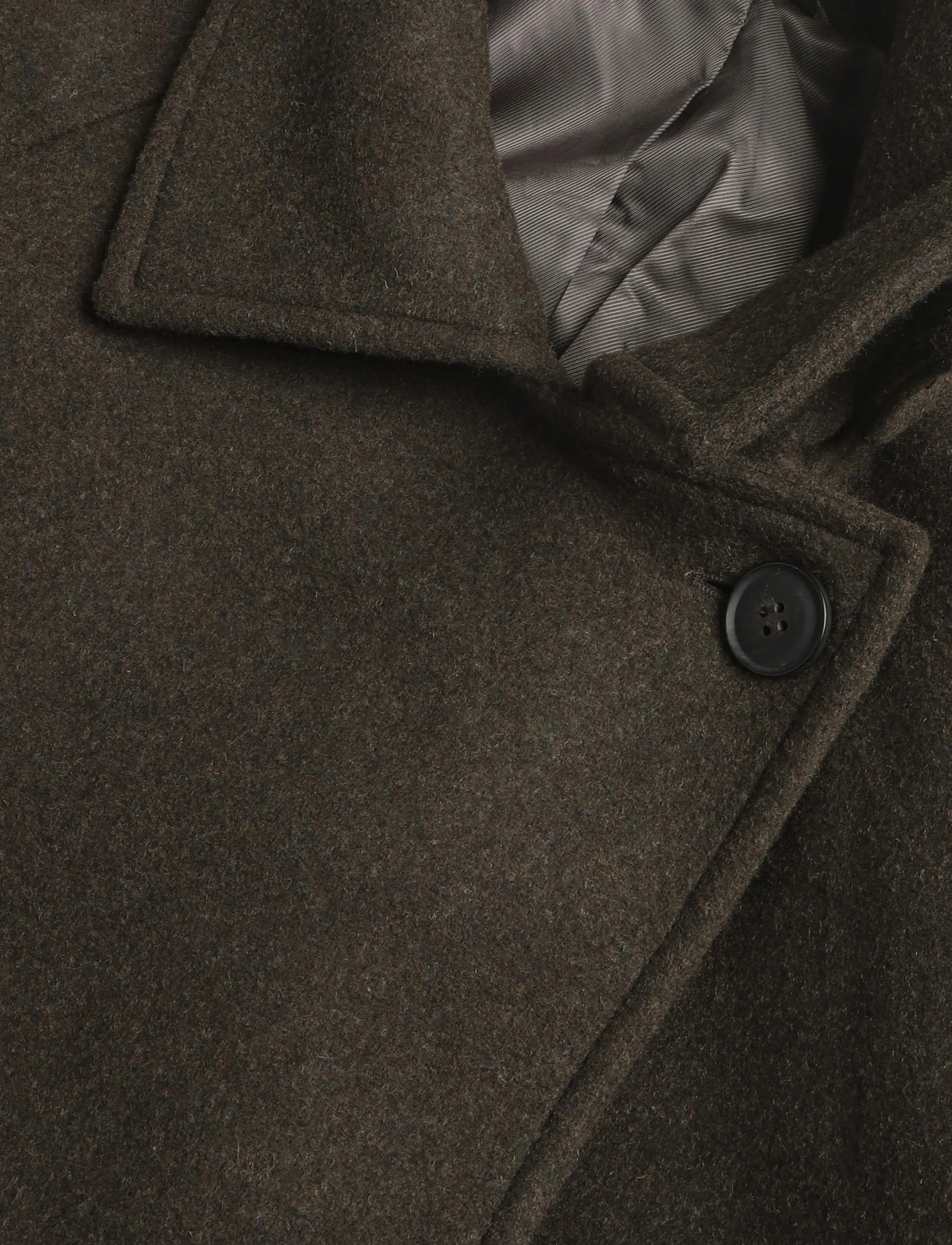 Weekday - Sansa Belted Woolblend Coat - winterjacken - dark khaki green - 2