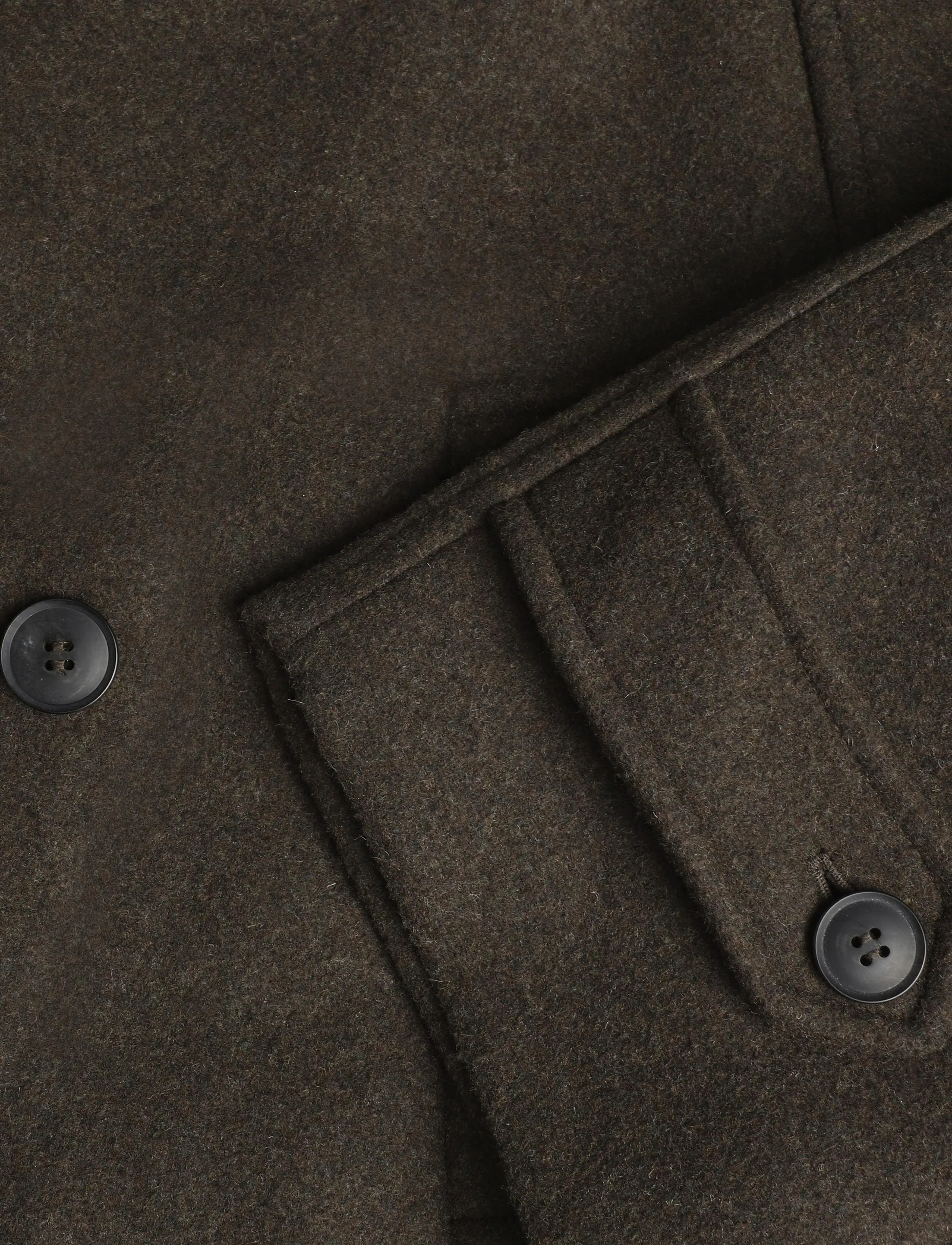Weekday - Sansa Belted Woolblend Coat - winterjacken - dark khaki green - 3