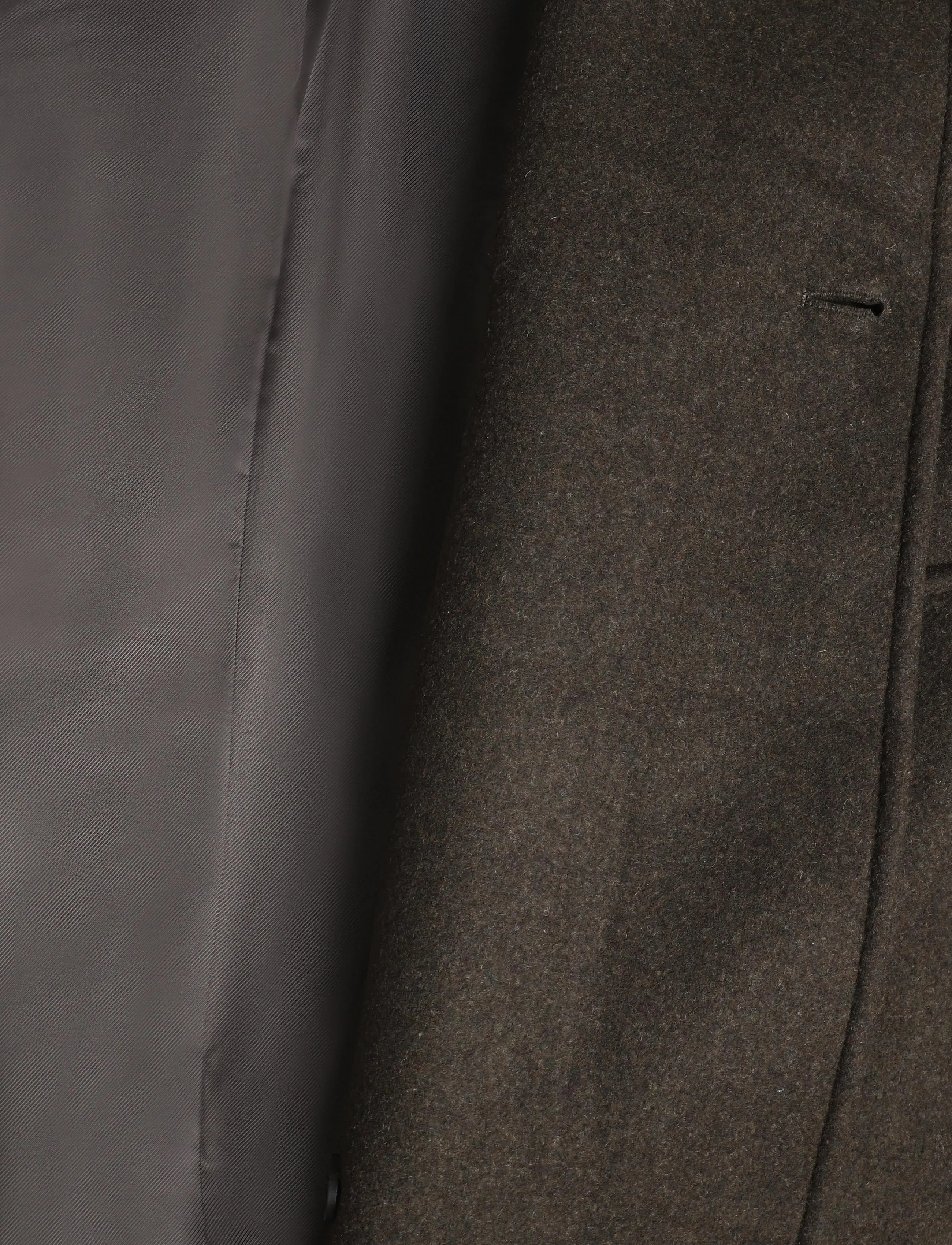 Weekday - Sansa Belted Woolblend Coat - winterjacken - dark khaki green - 4