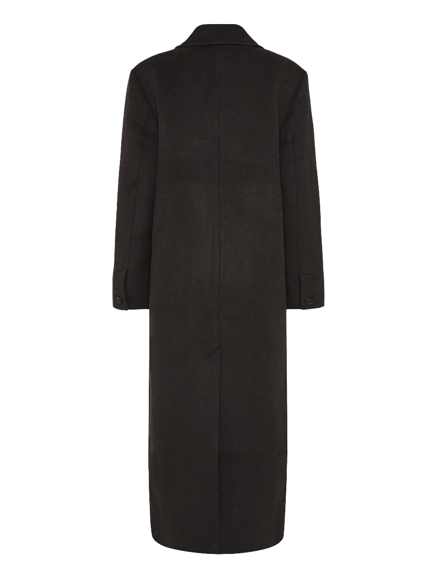 Weekday - Kite Woolblend Coat - talvejoped - dark brown melange - 1