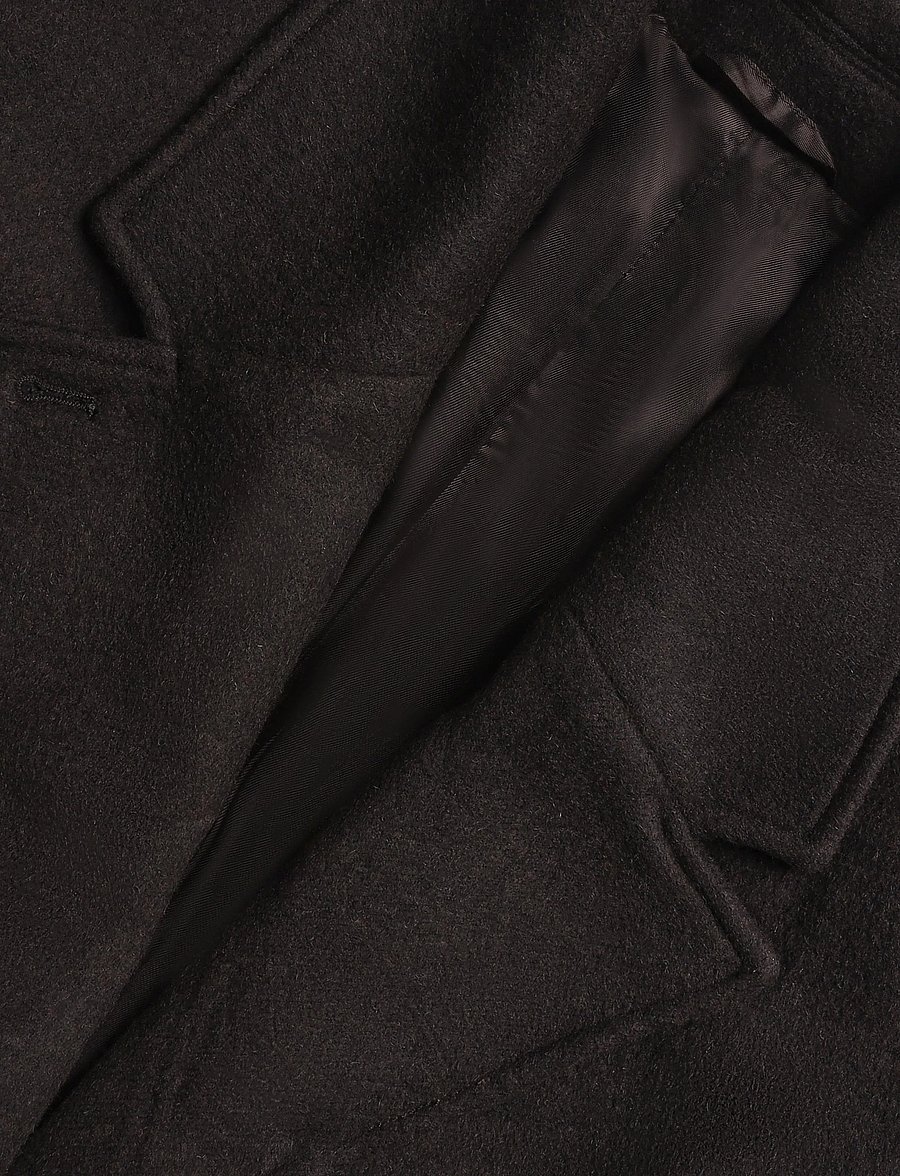 Weekday - Kite Woolblend Coat - talvejoped - dark brown melange - 2