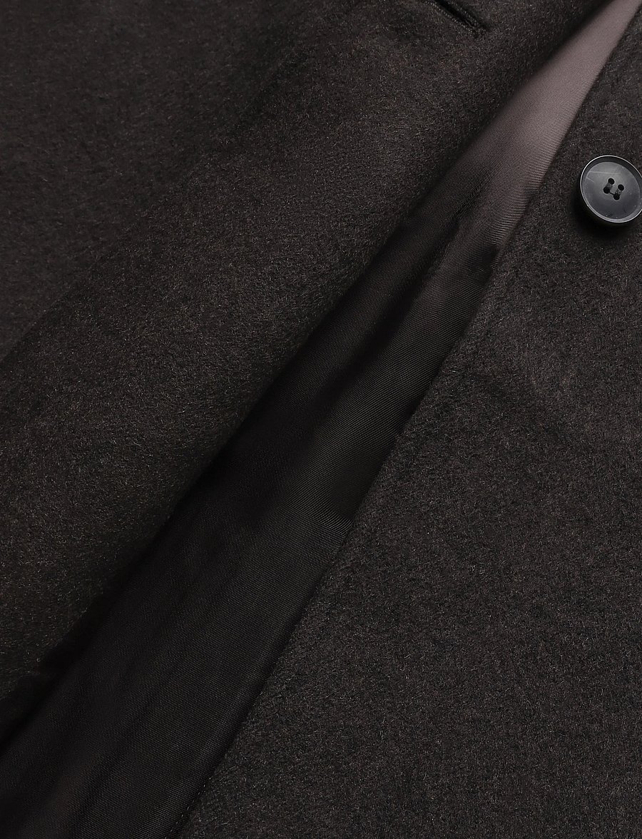 Weekday - Kite Woolblend Coat - talvejoped - dark brown melange - 4
