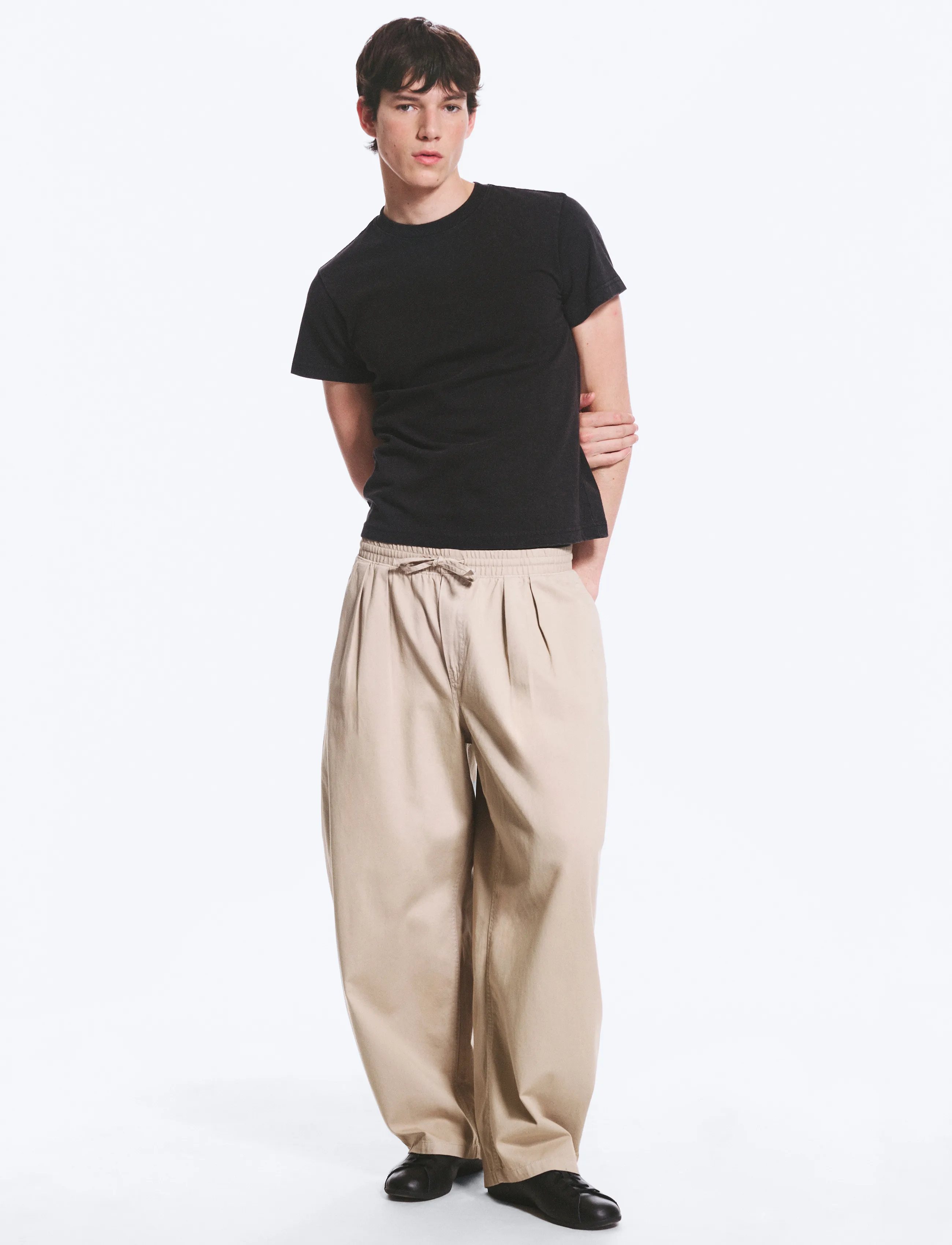 Weekday Barrel Pull-On Trousers, XS, Beige - Casual, Männerswear