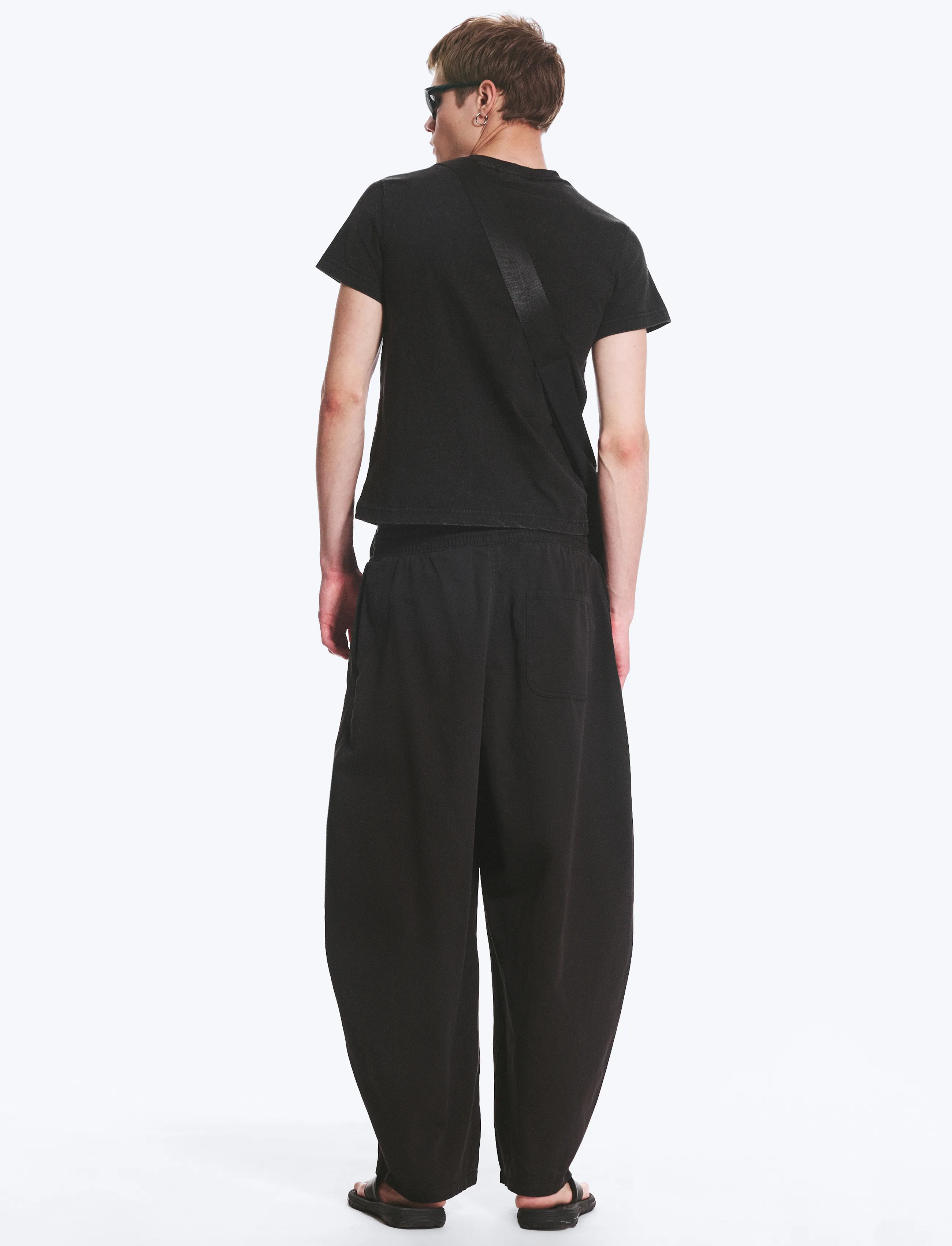 Weekday - Cocoon Pull On Trousers - casual bukser - black - 4