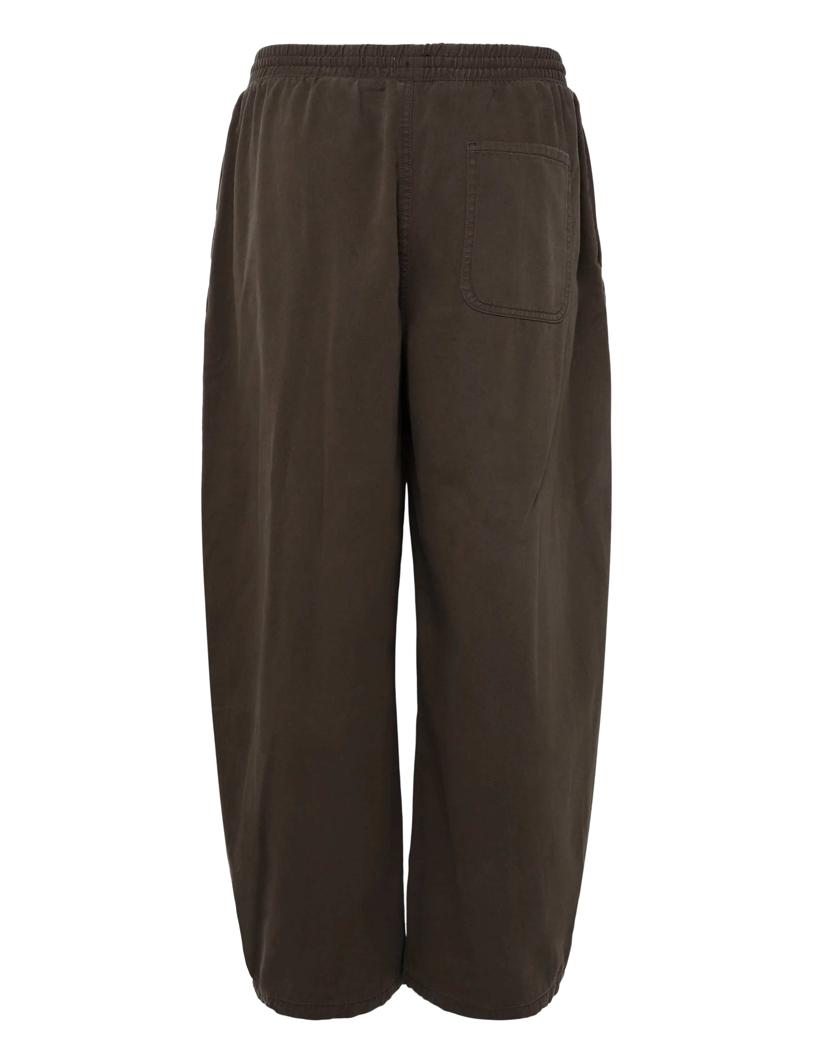 Weekday - Barrel Pull-on Trousers - casual byxor - dark brown - 1