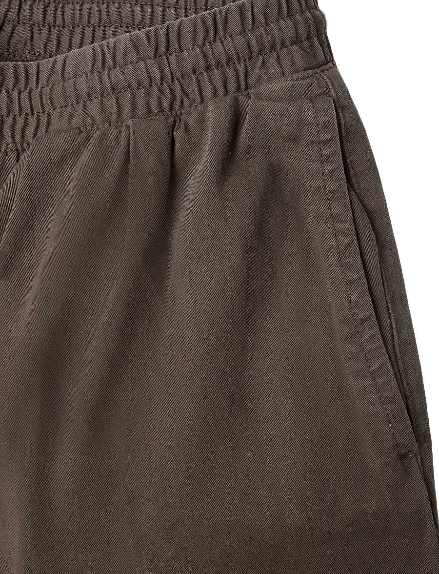 Weekday - Barrel Pull-on Trousers - casual byxor - dark brown - 3