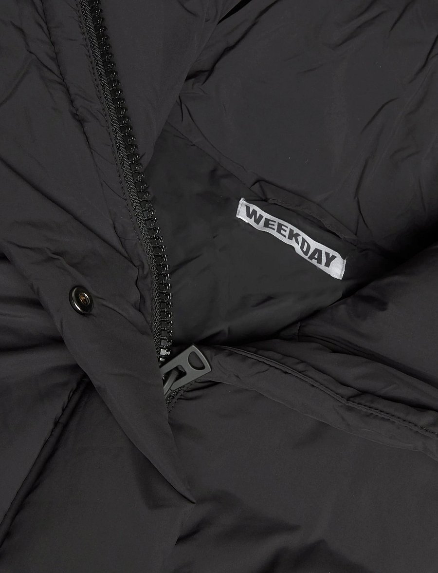 Weekday - Clean puffer jacket - black - 2