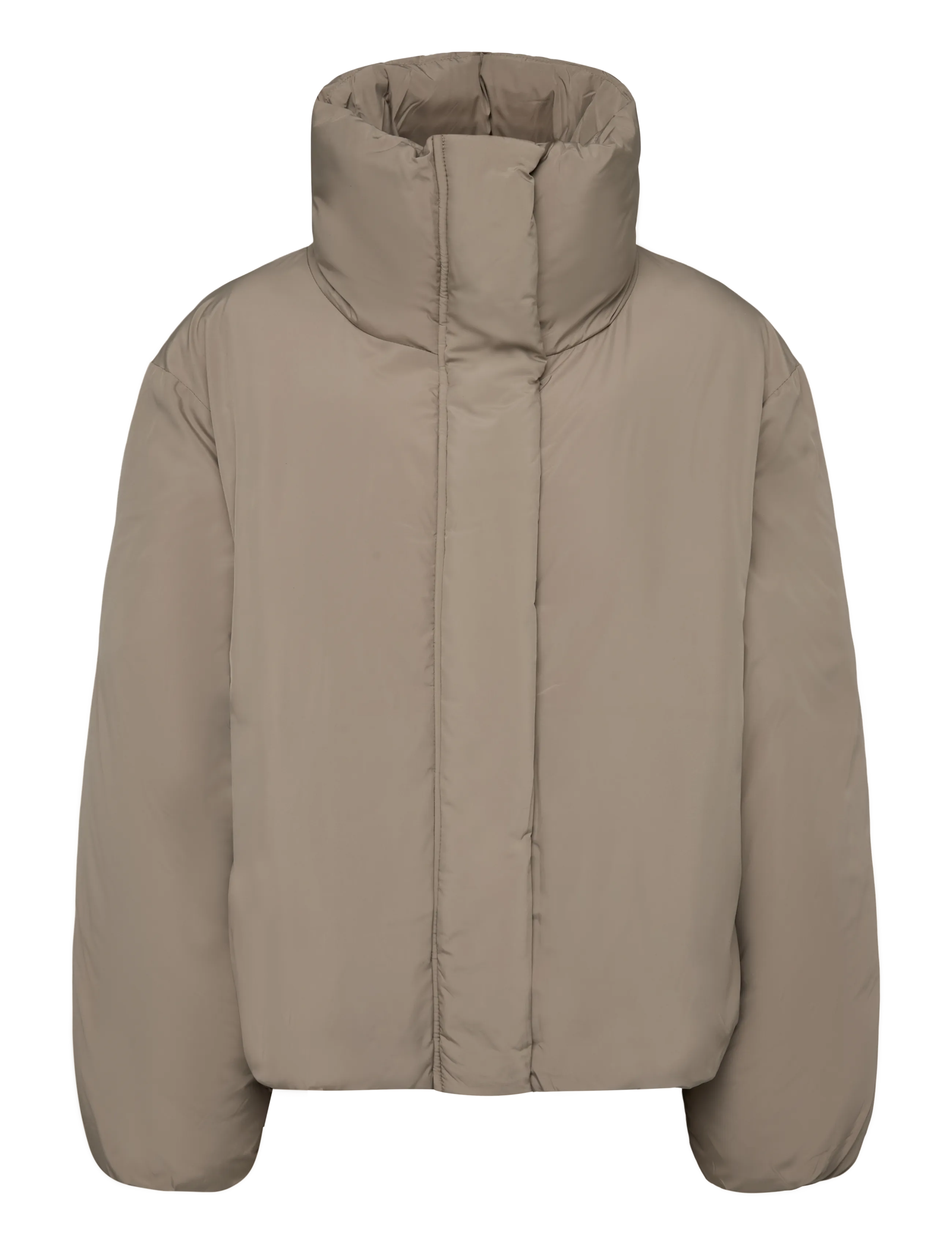 Weekday Clean puffer jacket - Kläder - MOLE / brown