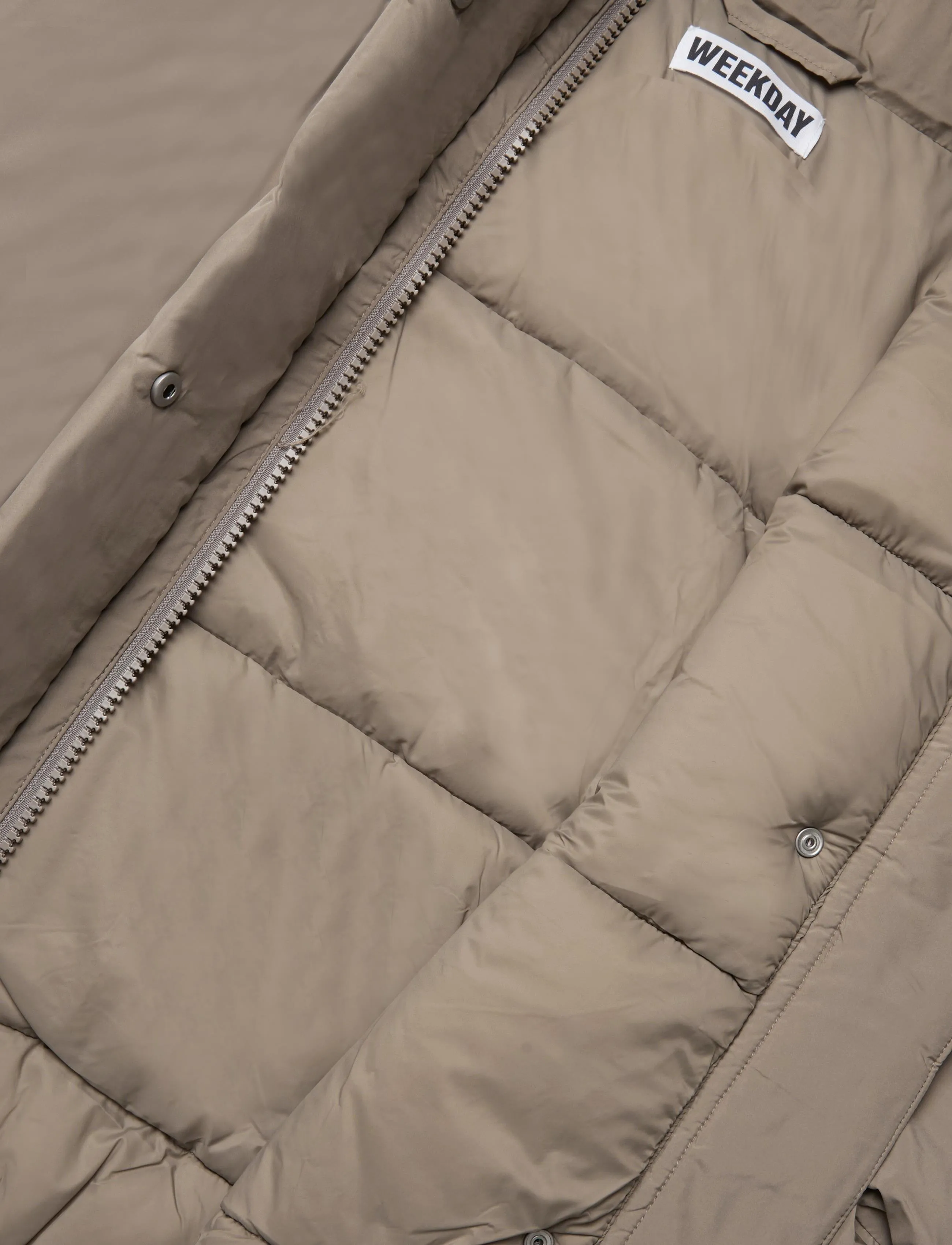 Weekday - Clean puffer jacket - mole - 4