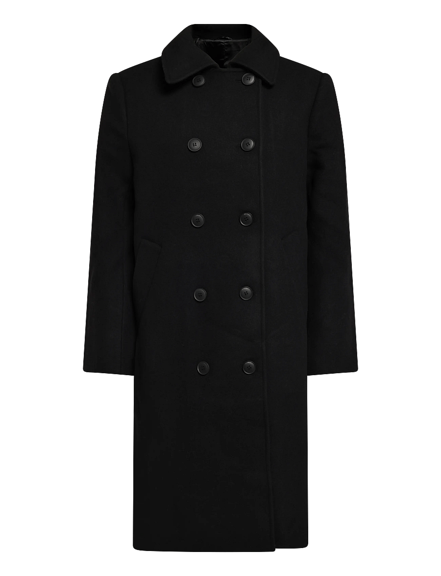 Weekday - Gale Woolblend Coat - vinterjakker - black dark - 0