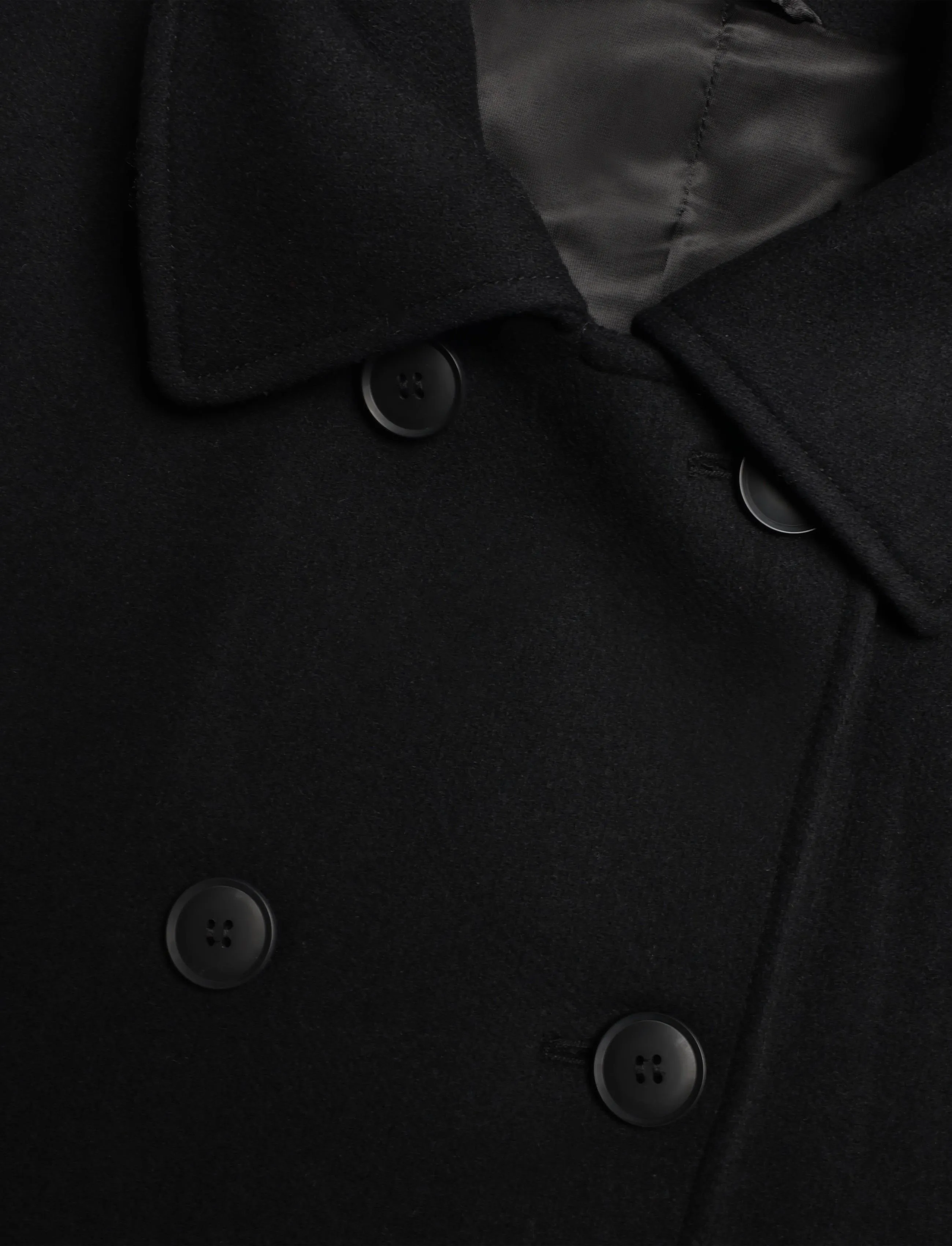 Weekday - Gale Woolblend Coat - vinterjakker - black dark - 2