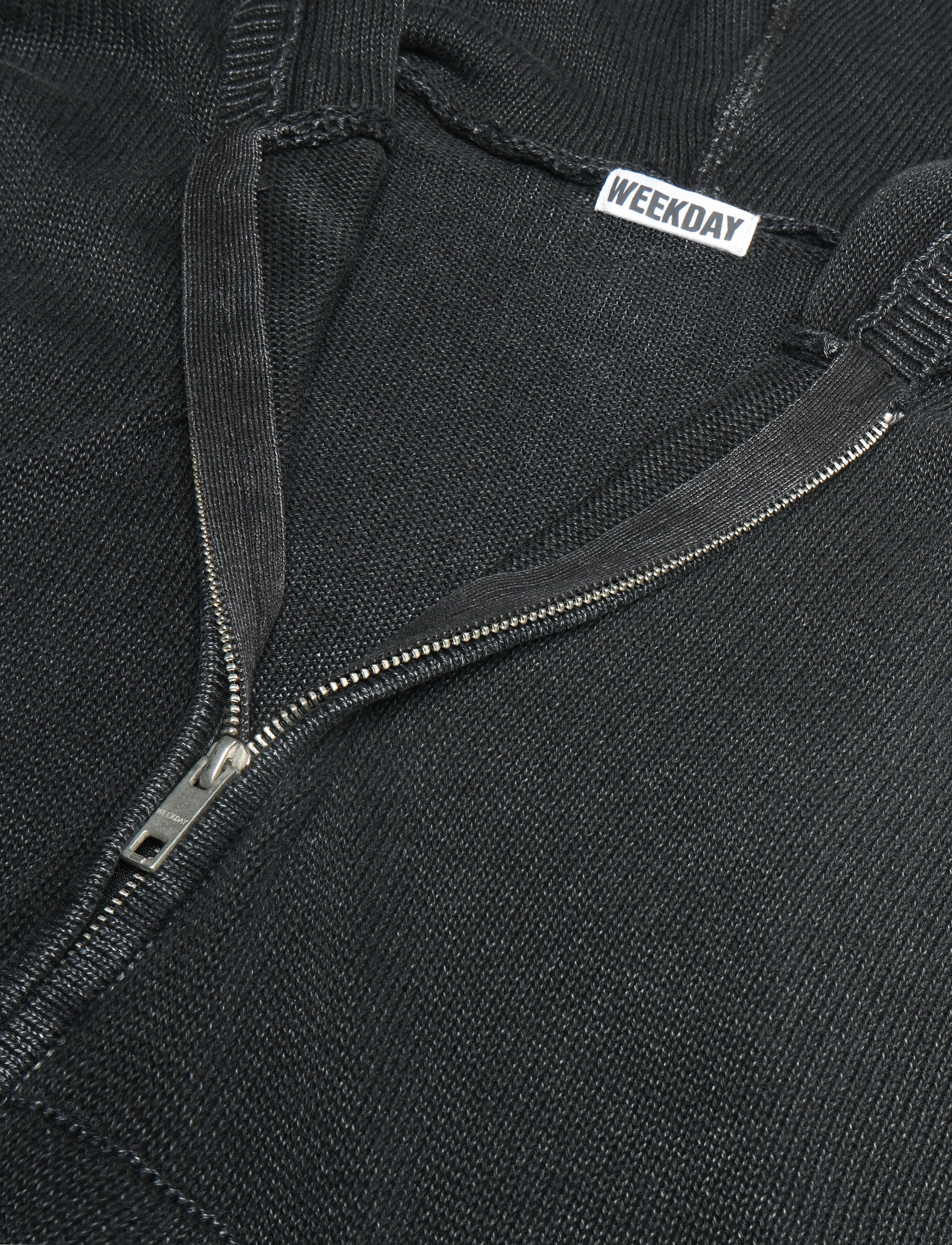 Weekday - Zip-Through Hoodie - kapuzenpullover - black - 2