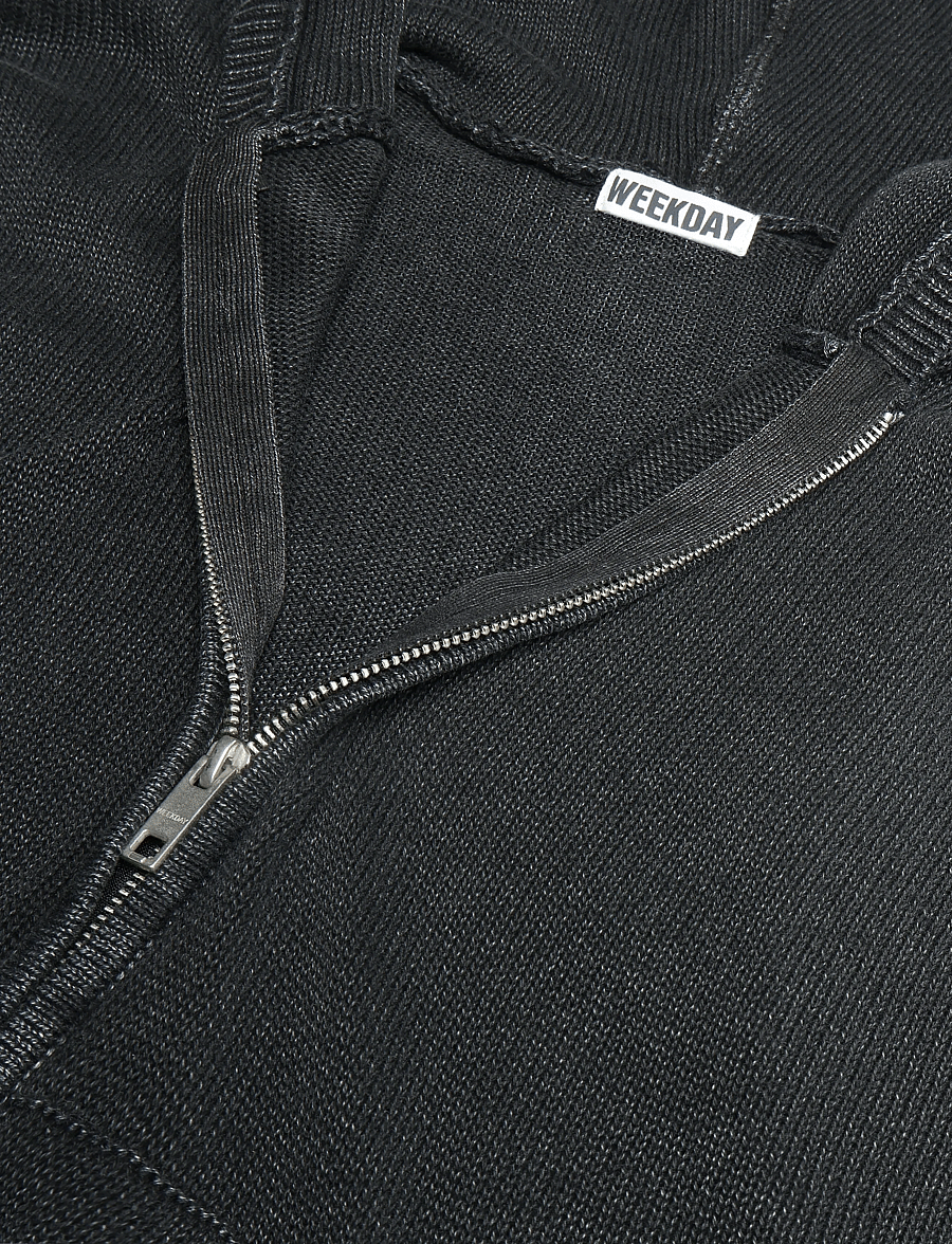 Weekday - Zip-Through Hoodie - hættetrøjer - black - 2