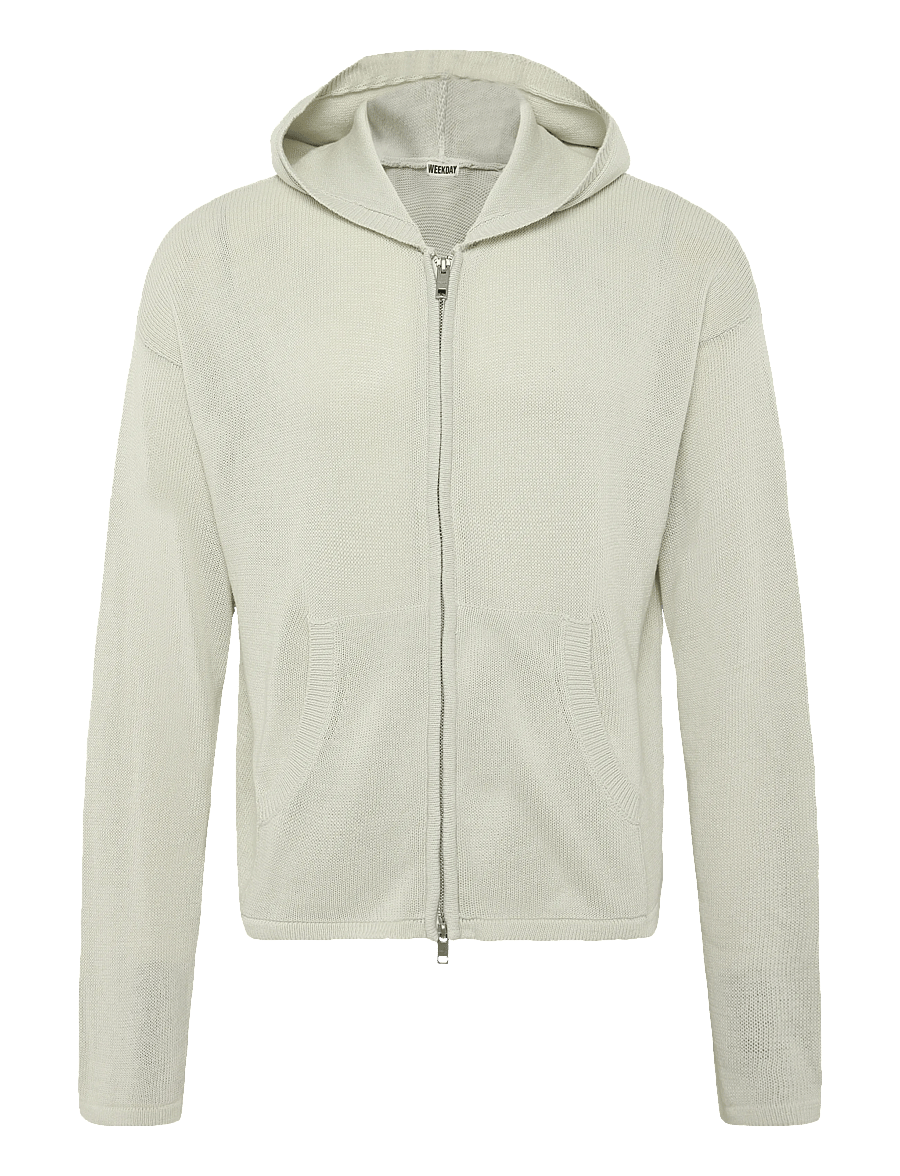 Weekday - Zip-Through Hoodie - kapuutsiga pusad - grey wash - 0