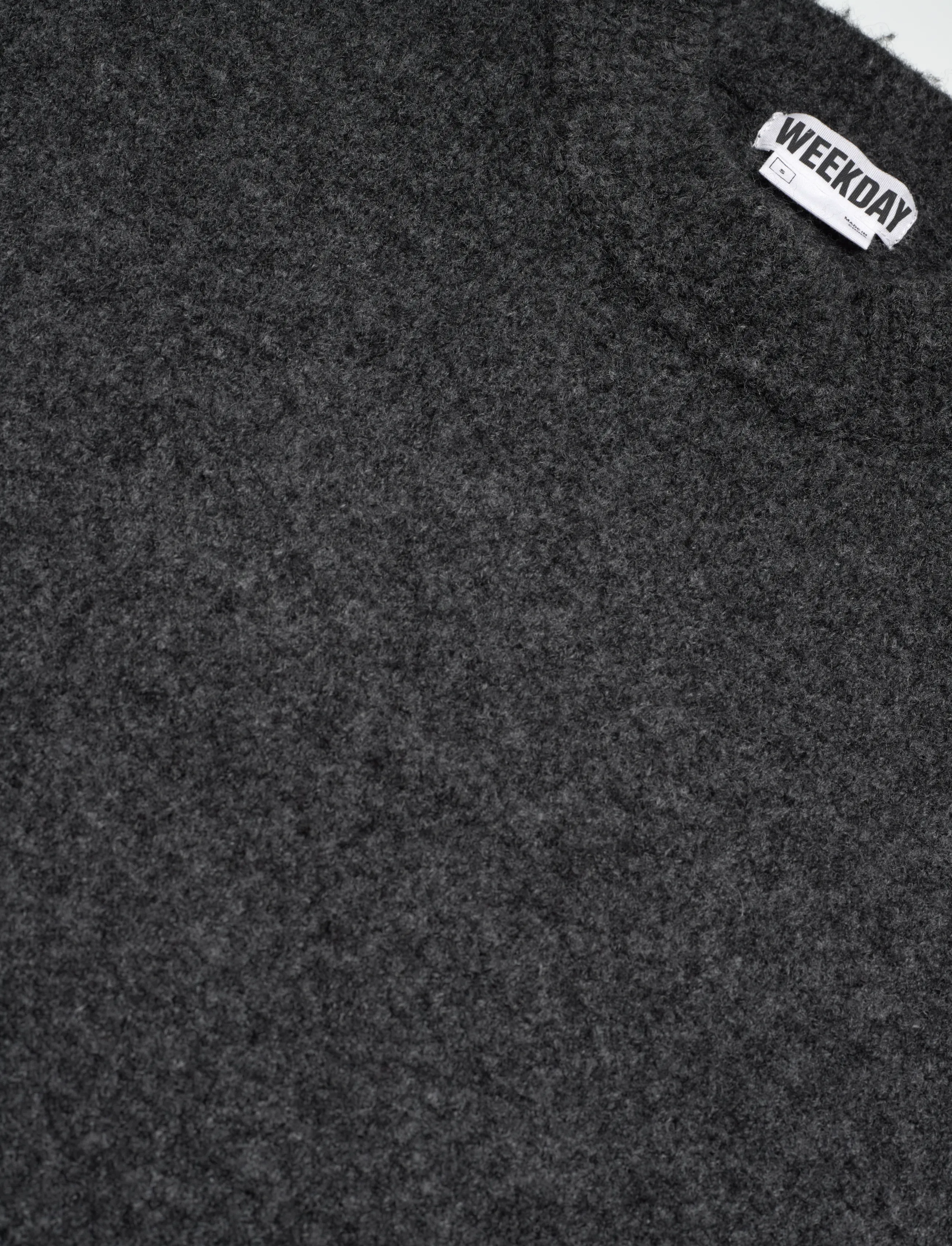 Weekday - Relaxed woolblend jumper - dark grey melange - 2