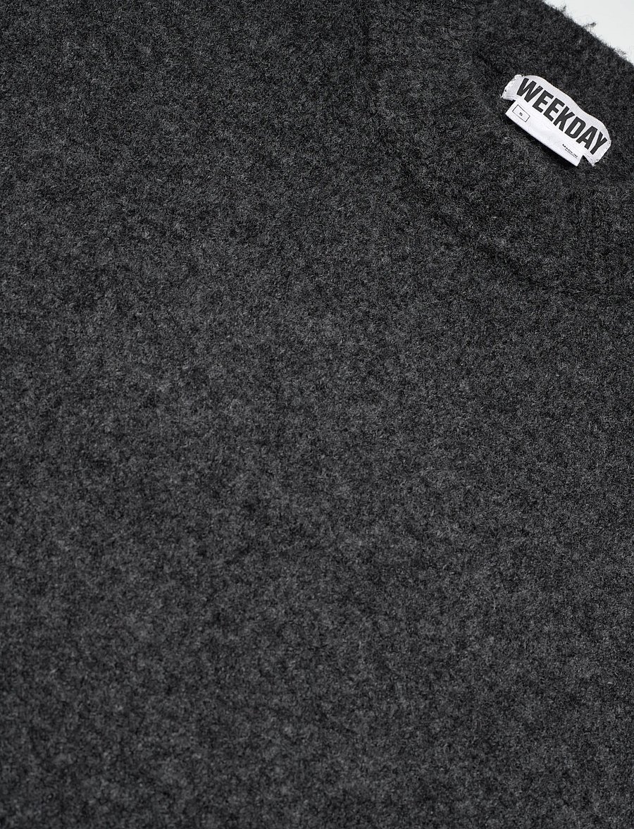 Weekday - Relaxed woolblend jumper - rollkragenpullover - dark grey melange - 2