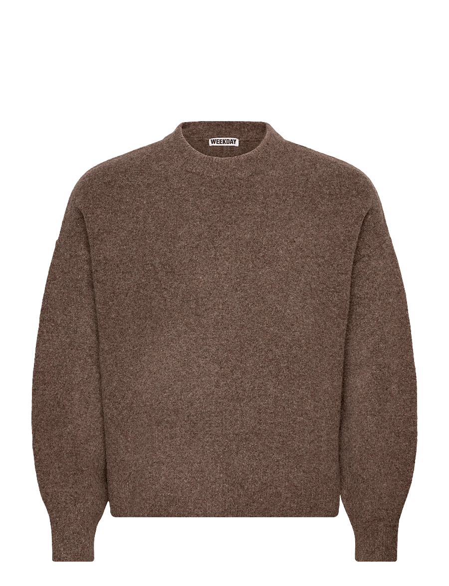 Weekday - Relaxed woolblend jumper - kõrge kaelusega - mole - 0