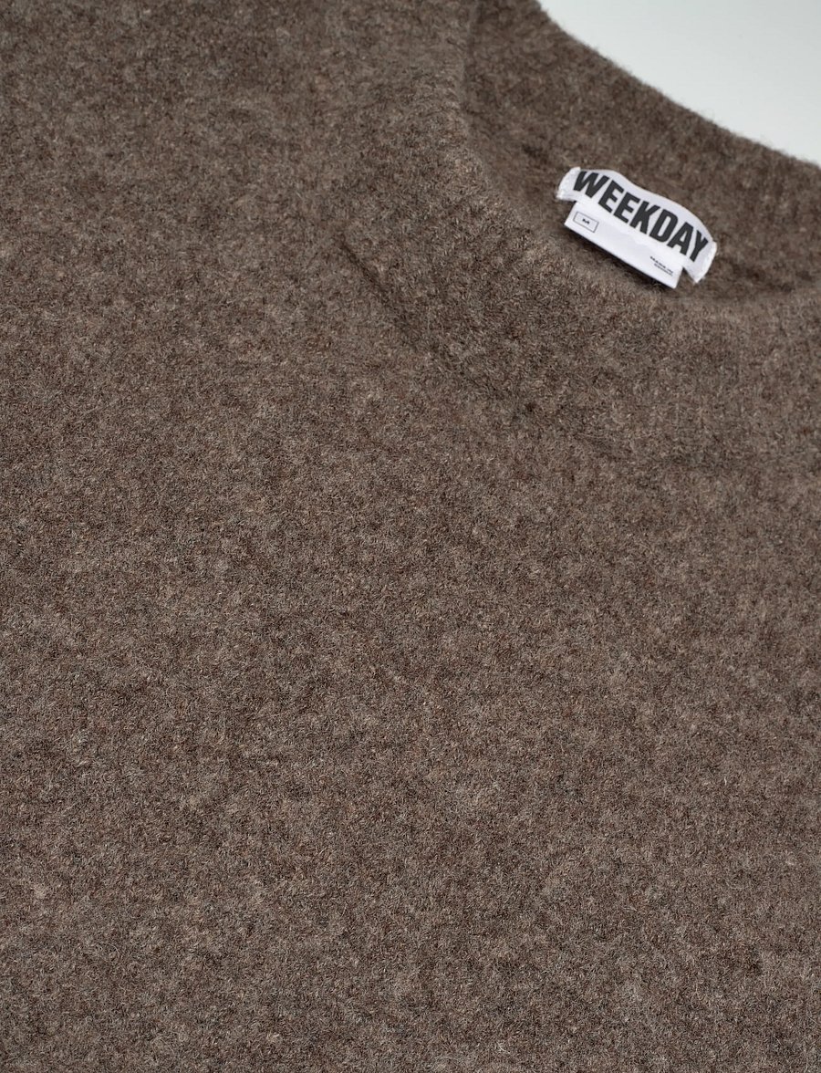 Weekday - Relaxed woolblend jumper - kõrge kaelusega - mole - 2