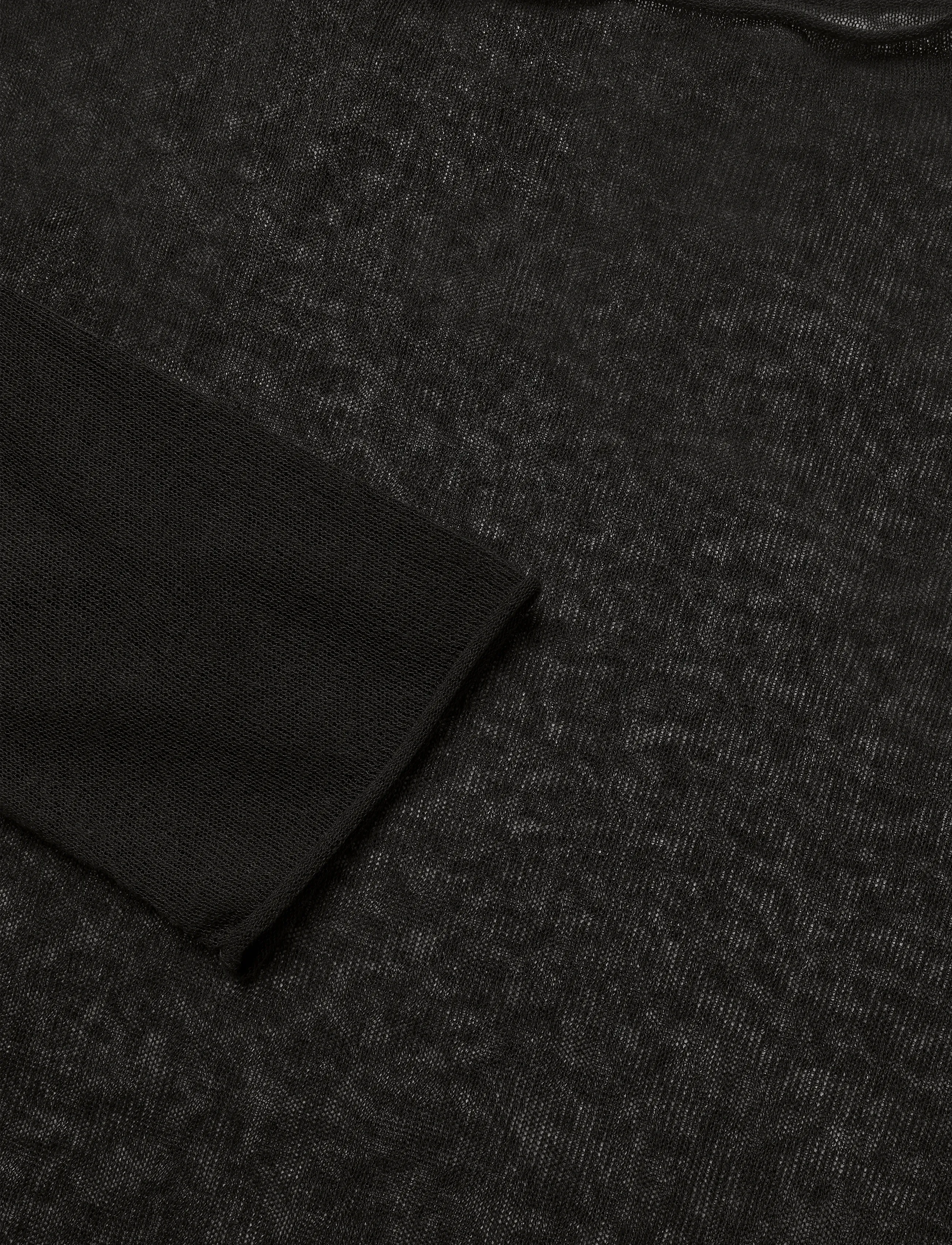 Weekday - Linen Blend Jumper - sviitrid - black - 2
