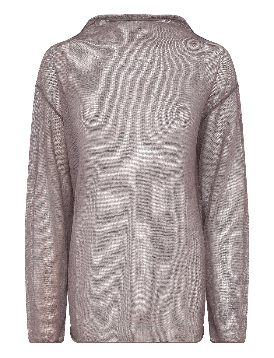 Weekday - Linen Blend Jumper - stickade tröjor - dusty plum - 0