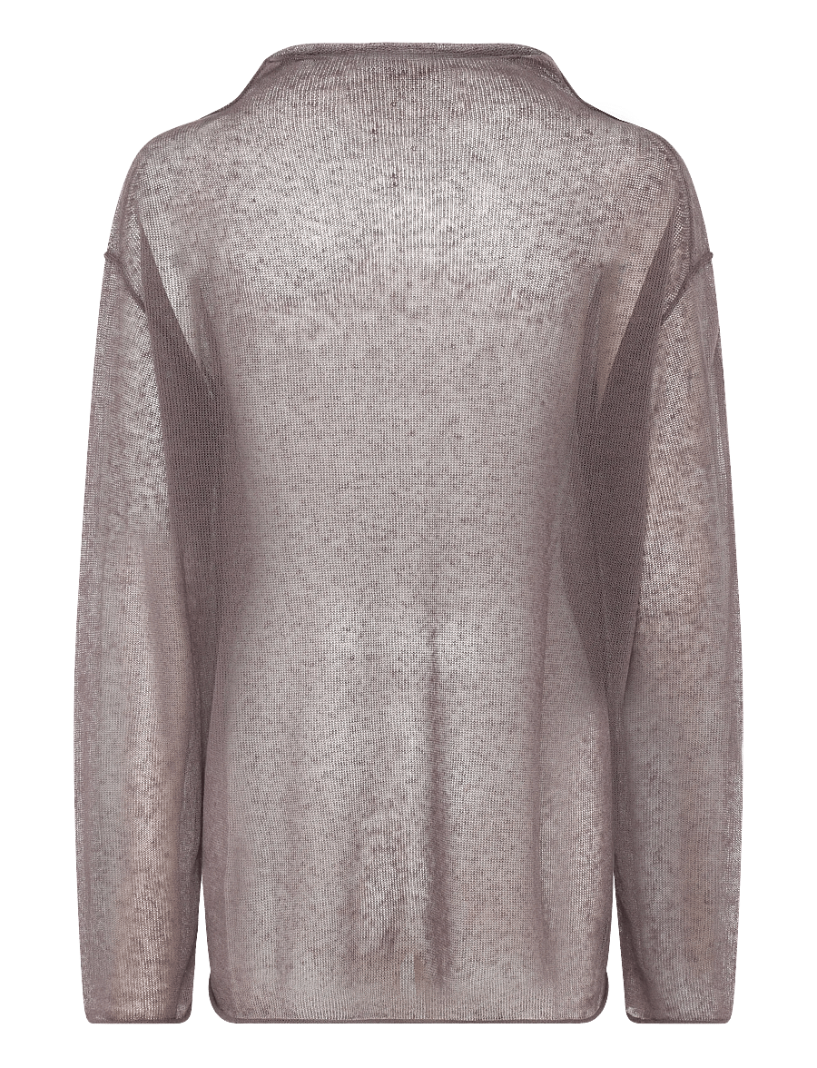 Weekday - Linen Blend Jumper - stickade tröjor - dusty plum - 1