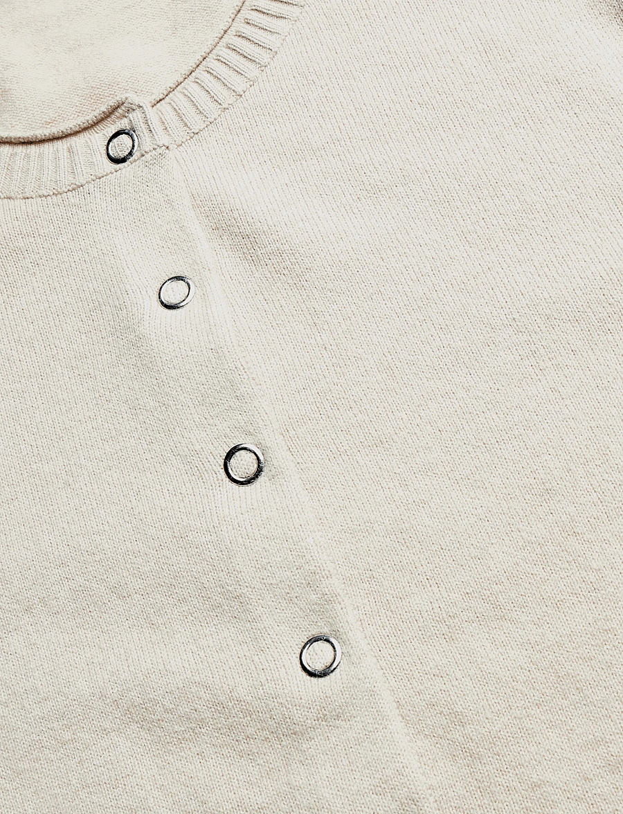 Weekday - Fitted Cardigan - strickjacken - light beige melange - 2