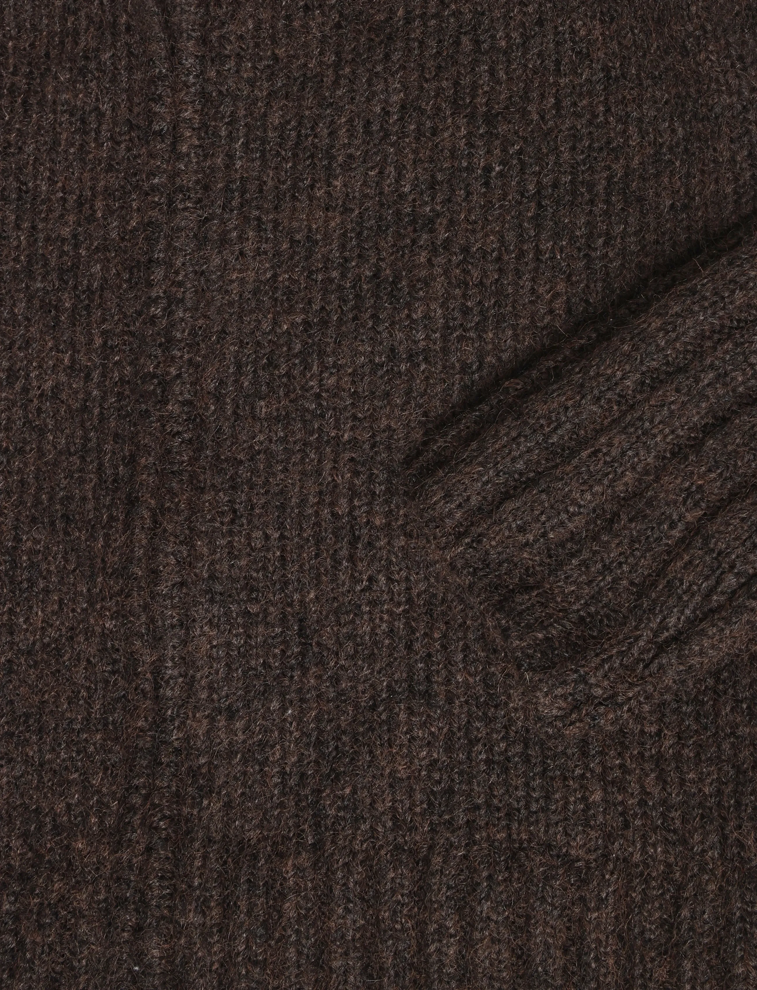 Weekday - Knitted zip hoodie - dark brown - 3