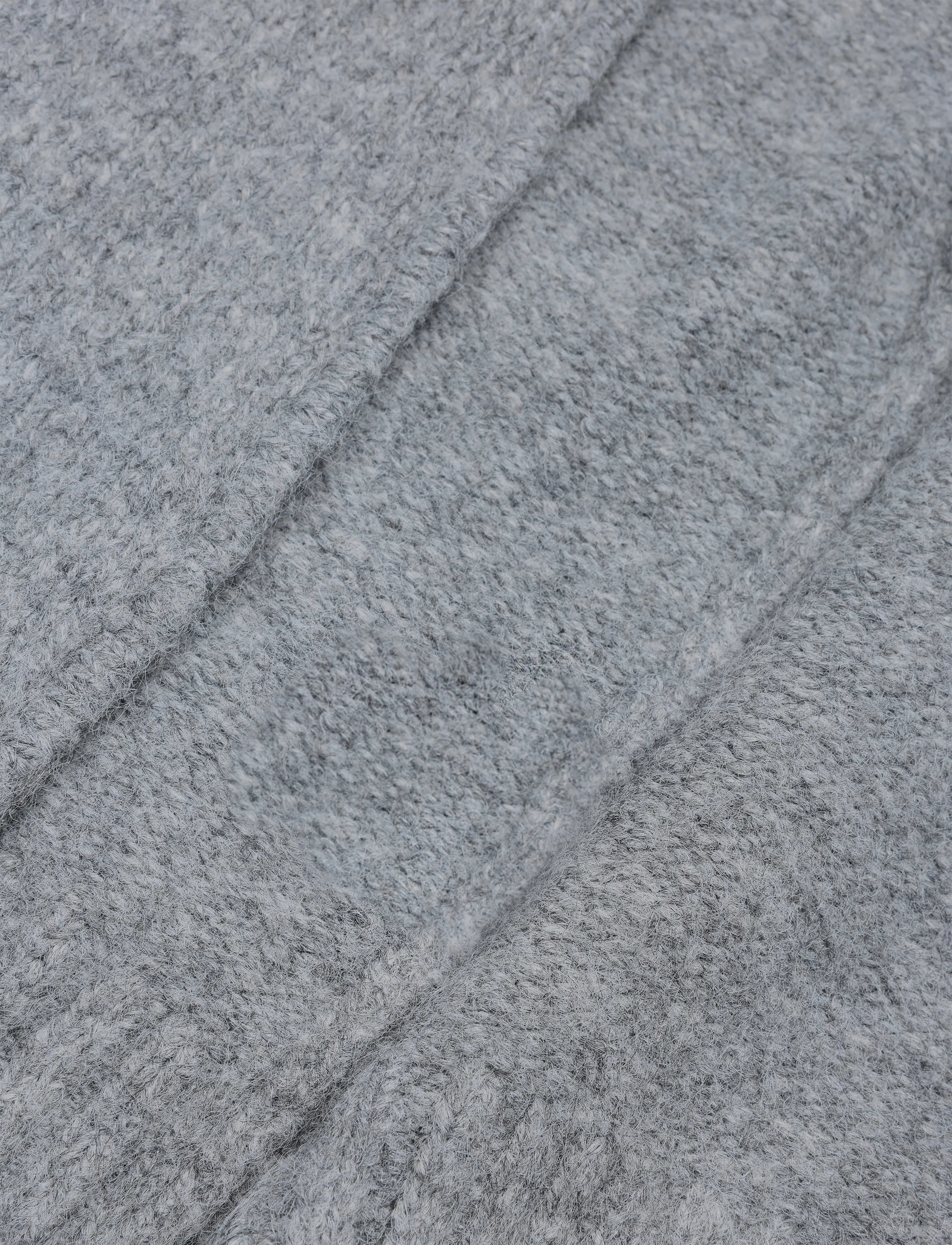 Weekday - Knitted zip hoodie - hoodies - grey melange - 4