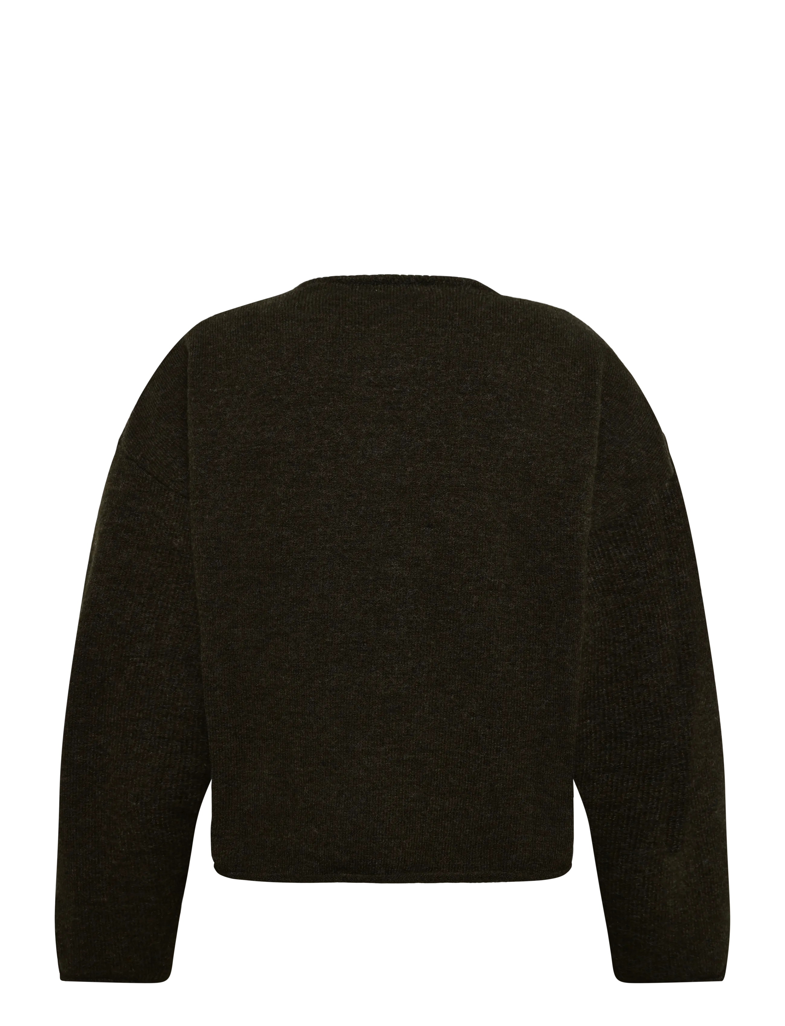 Weekday - Boxy Knitted Jumper - Ümara kaelusega - brown melange - 1