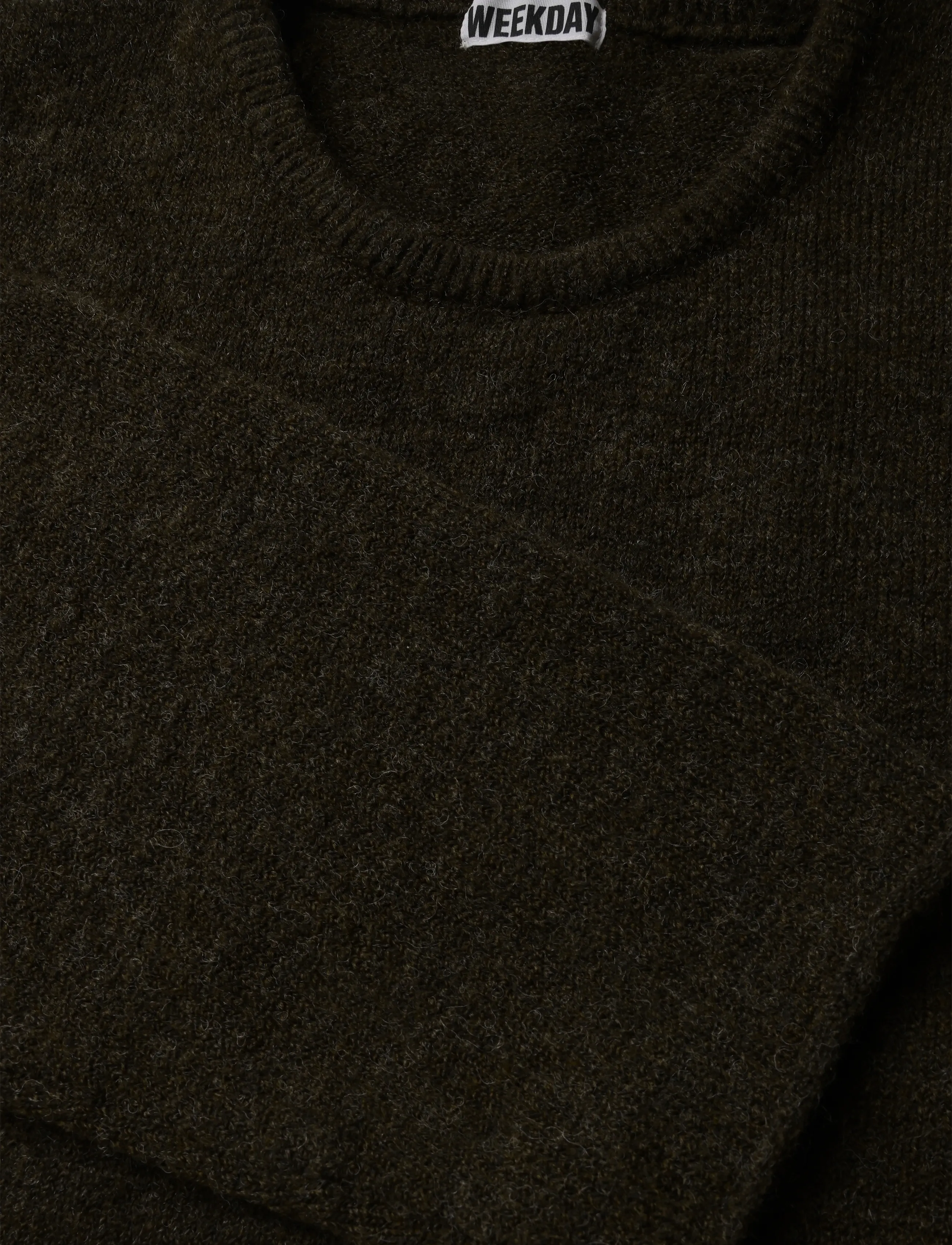 Weekday - Boxy Knitted Jumper - Ümara kaelusega - brown melange - 2
