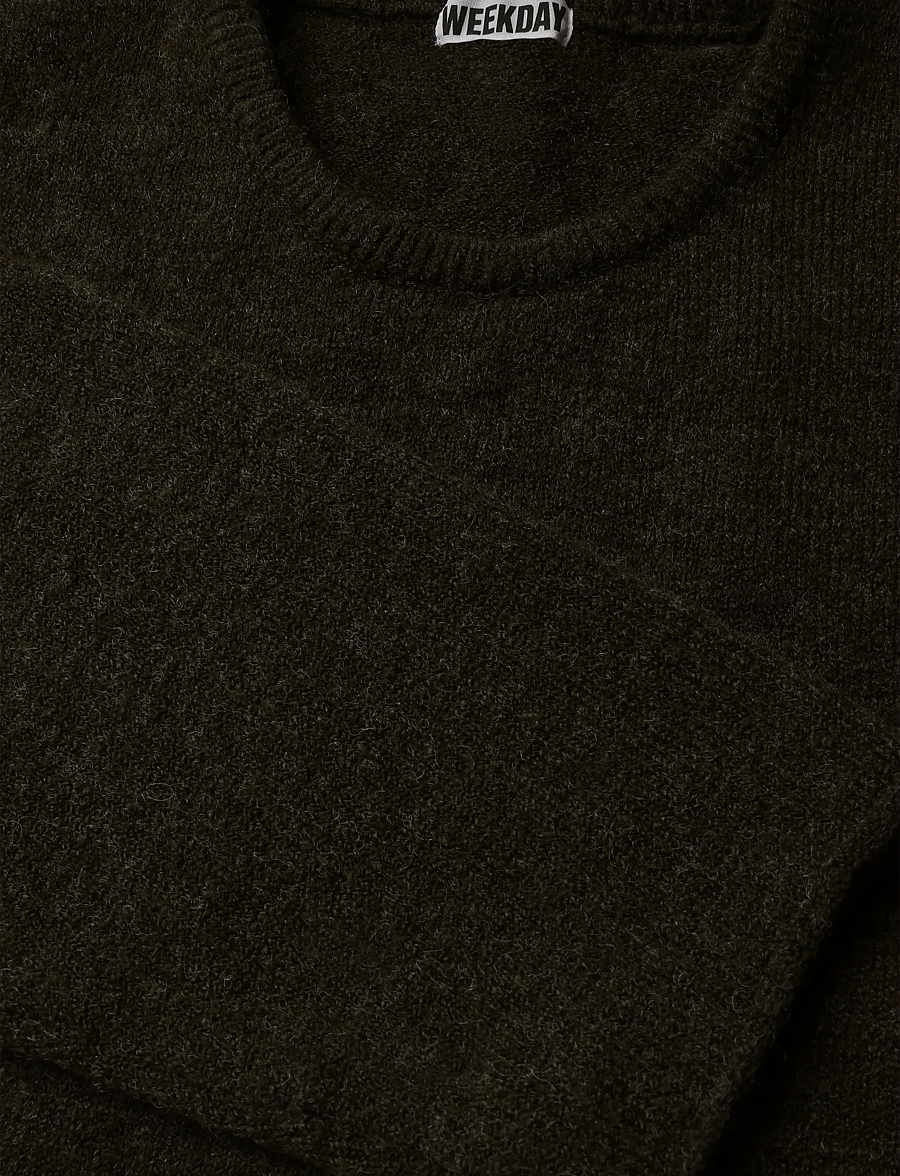Weekday - Boxy Knitted Jumper - rundhals - brown melange - 2