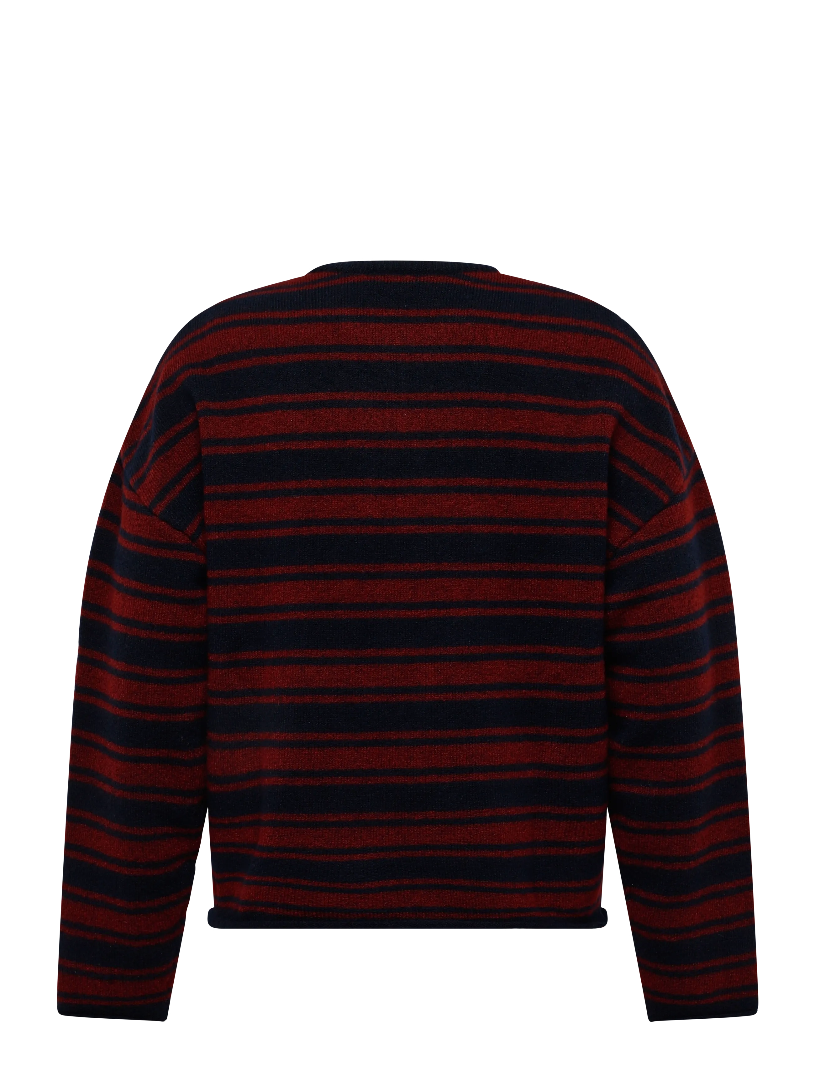 Weekday - Boxy Knitted Jumper - Ümara kaelusega - dark blue stripe - 1
